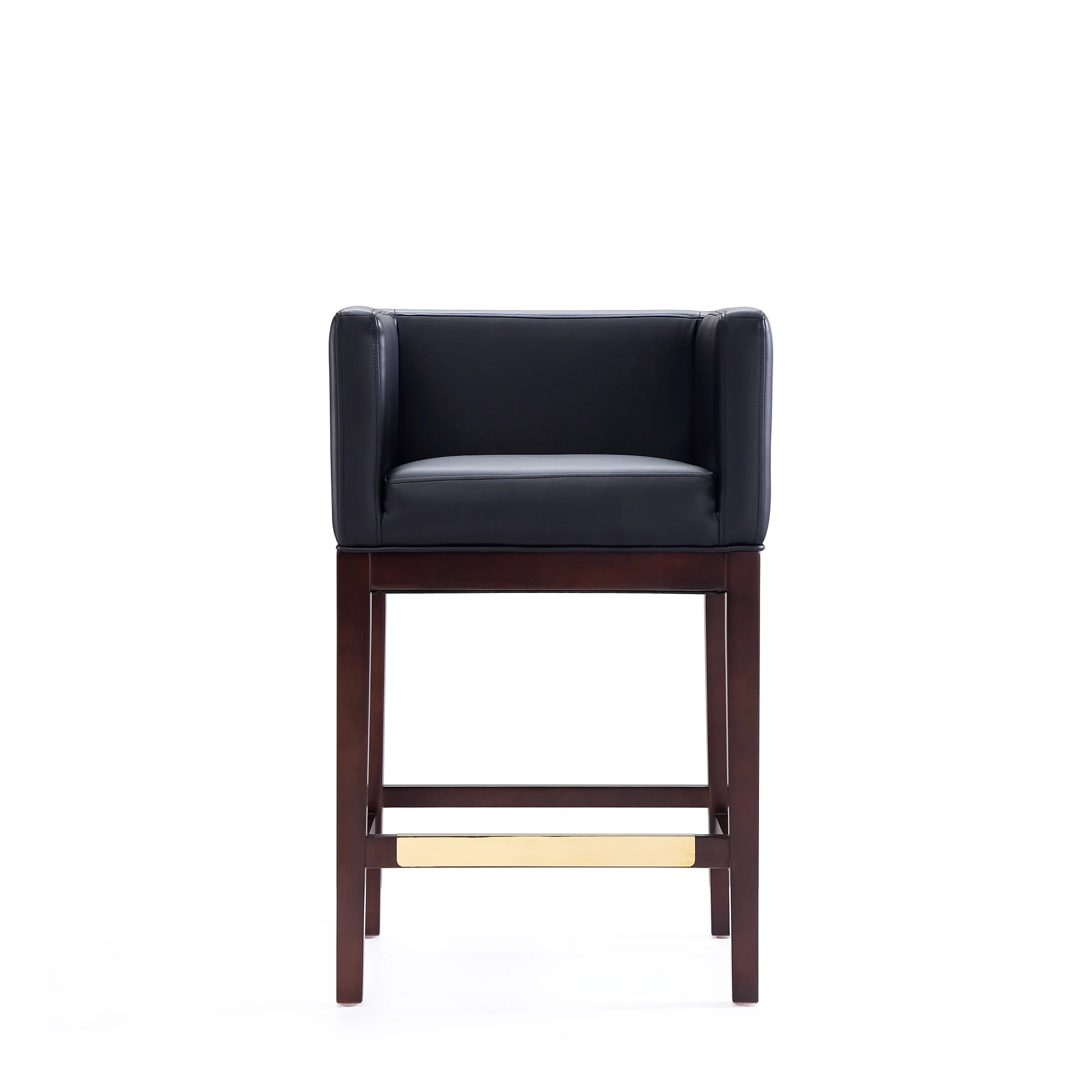 Kingsley Counter Stool in Black and Dark Walnut (set of 2) - Image 5