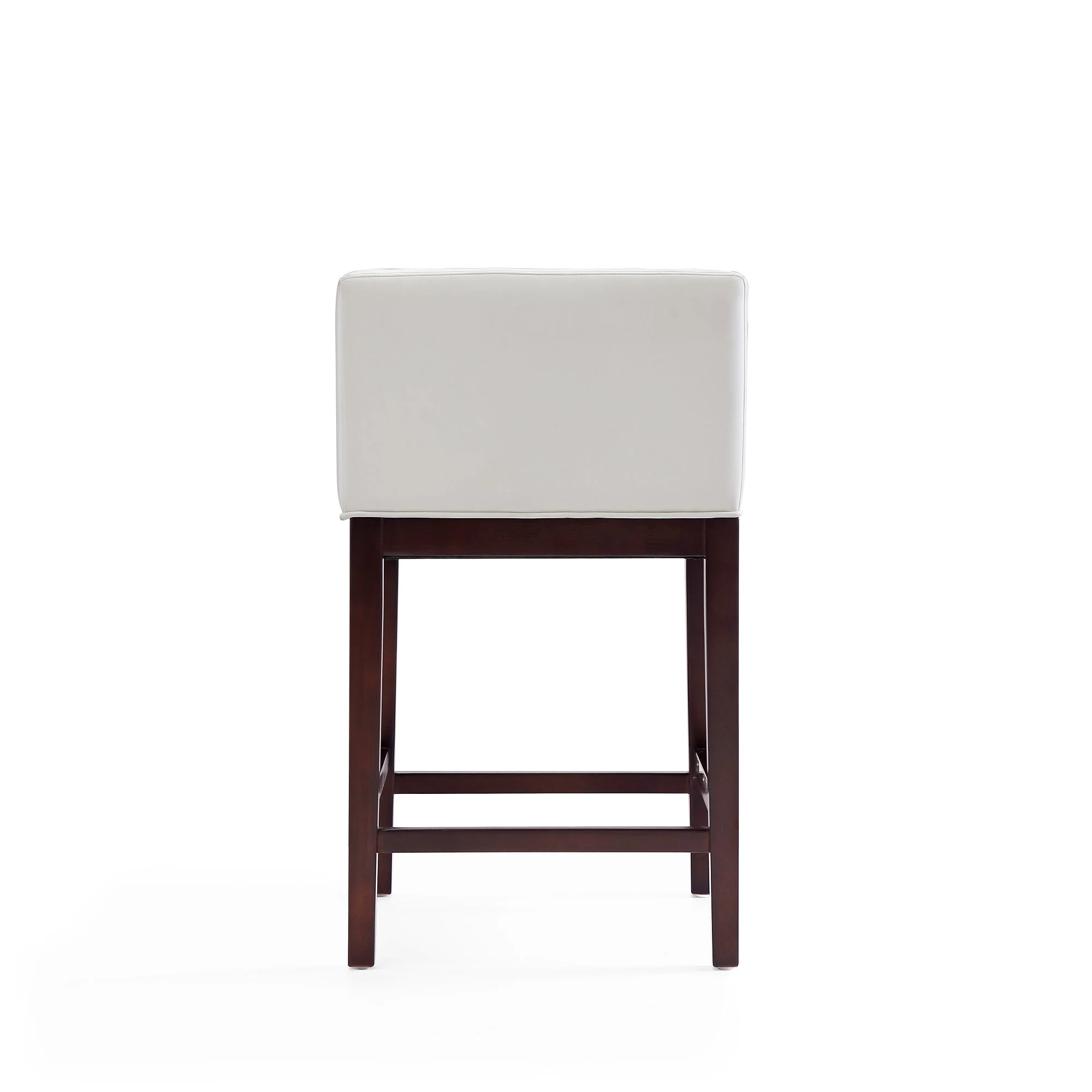 Kingsley Counter Stool in Ivory and Dark Walnut - Image 4