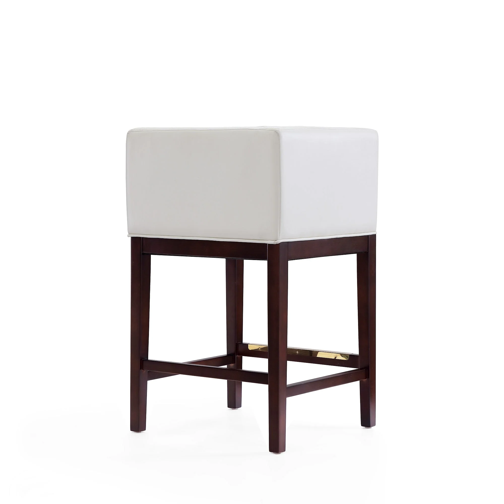Kingsley Counter Stool in Ivory and Dark Walnut - Image 5