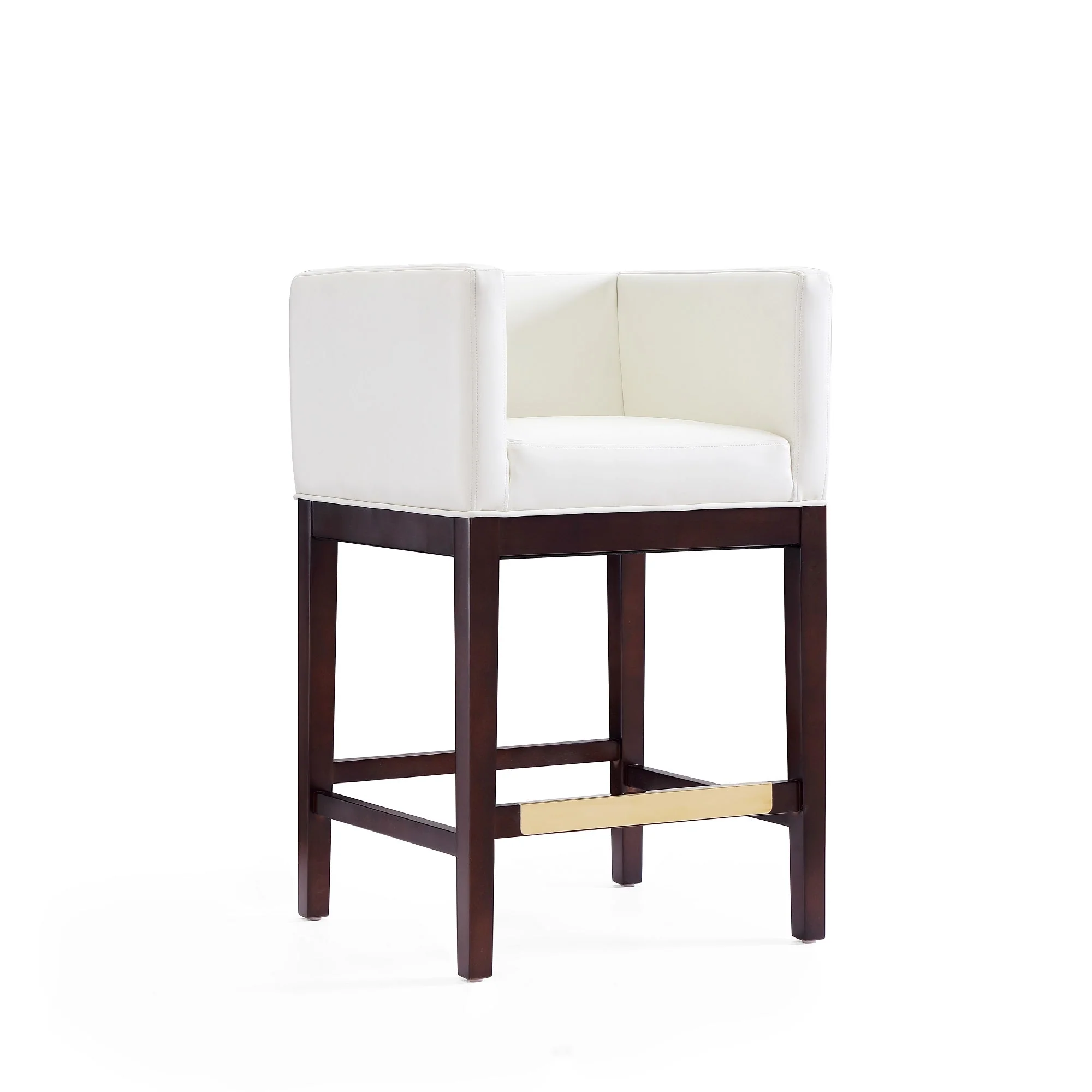 Kingsley Counter Stool in Ivory and Dark Walnut (set of 2) - Image 4