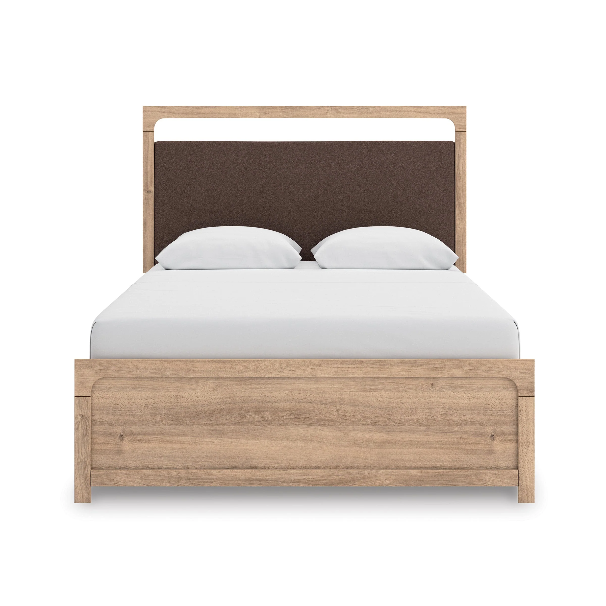 Kinlanni Tan Upholstered Platform Bedroom Set - Image 2