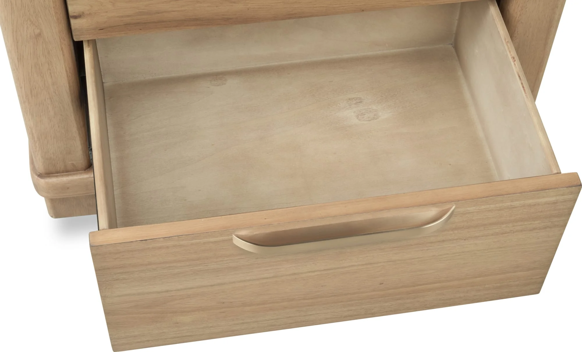 Kione Lioness Two Drawer Acacia Wood Nightstand - Image 7