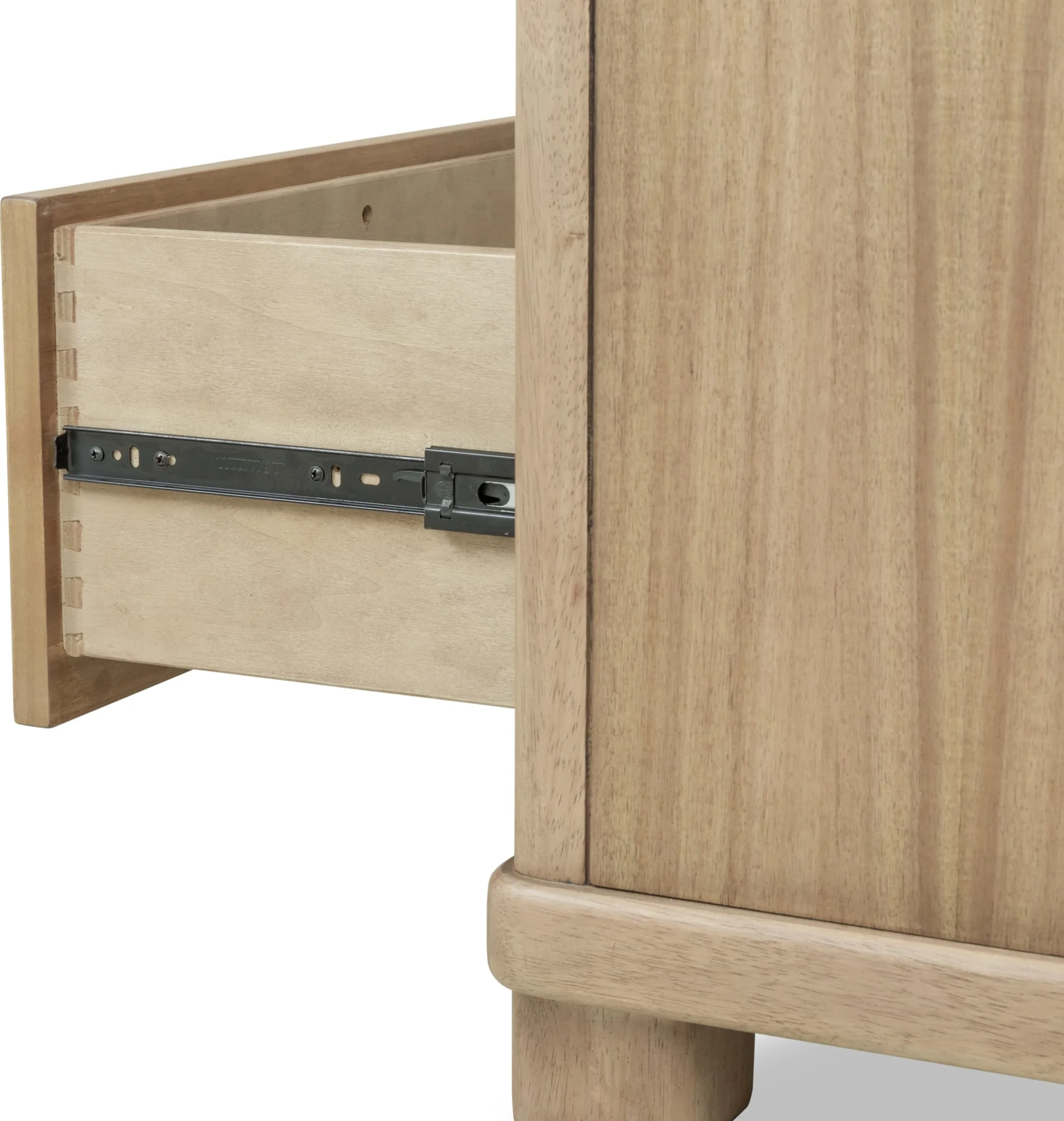 Kione Lioness Two Drawer Acacia Wood Nightstand - Image 8