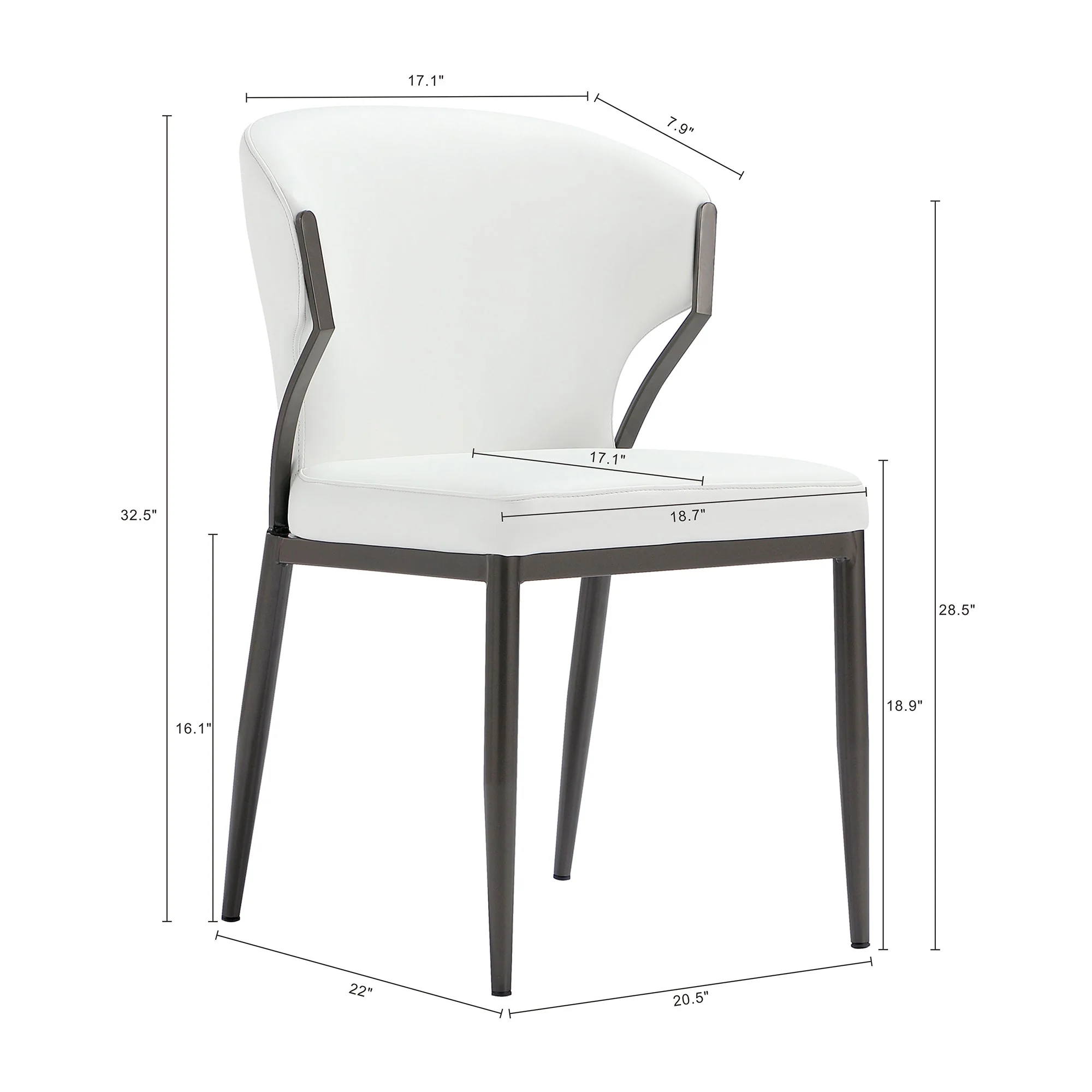 Kirsten Dining Chair in White (set of 4) - Image 3