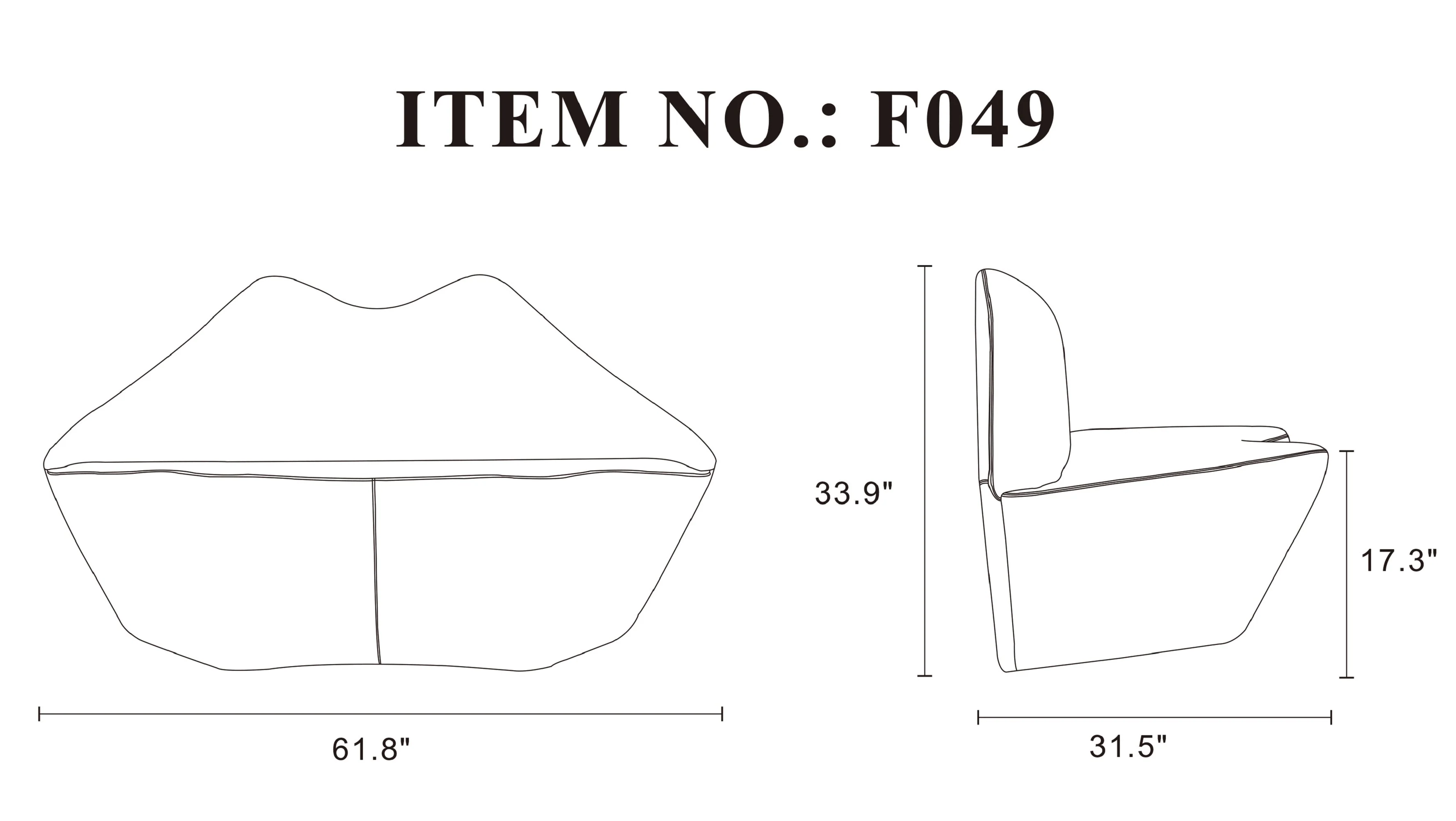 Kiss Loveseat in White - Image 3