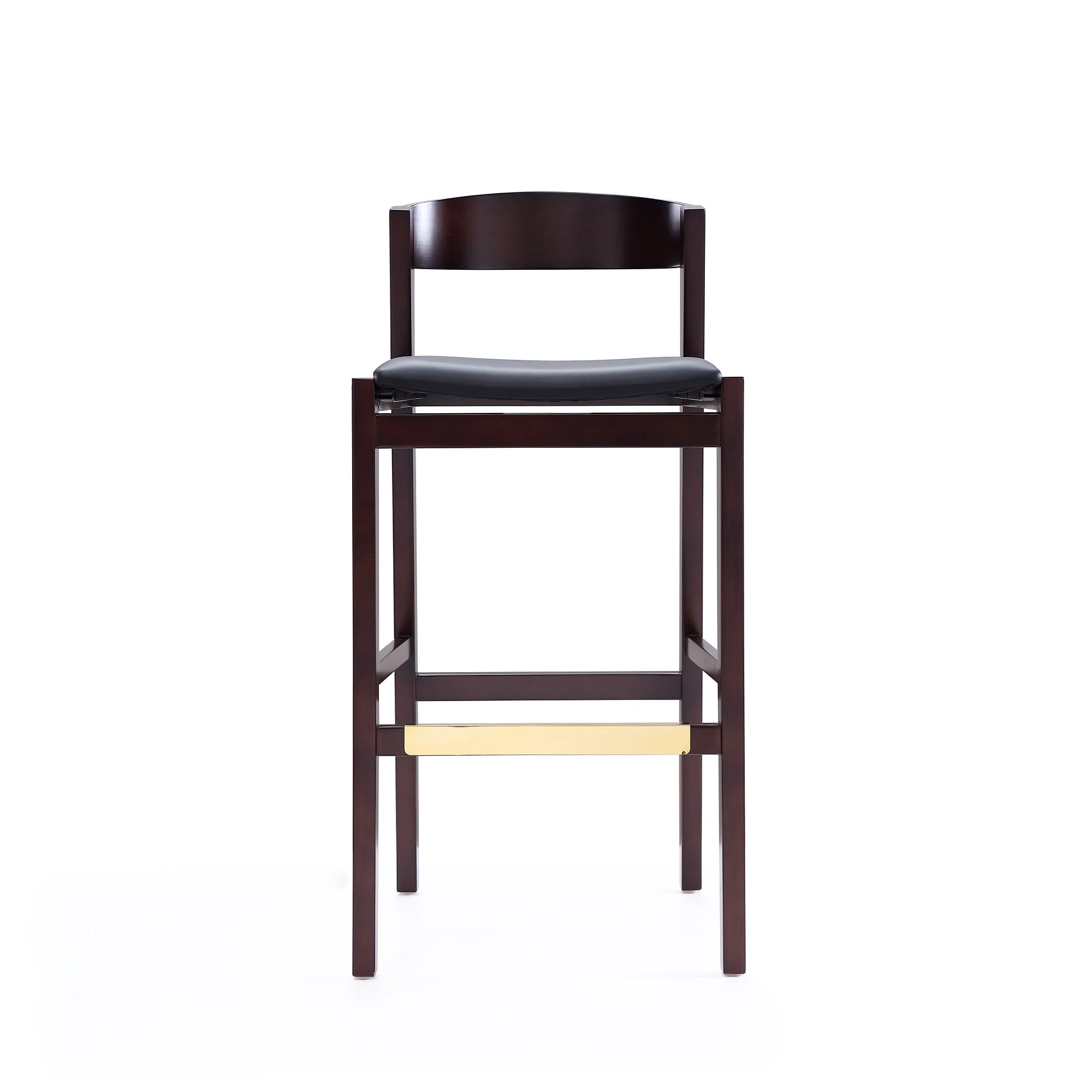 Klismos Barstool in Black and Dark Walnut - Image 3
