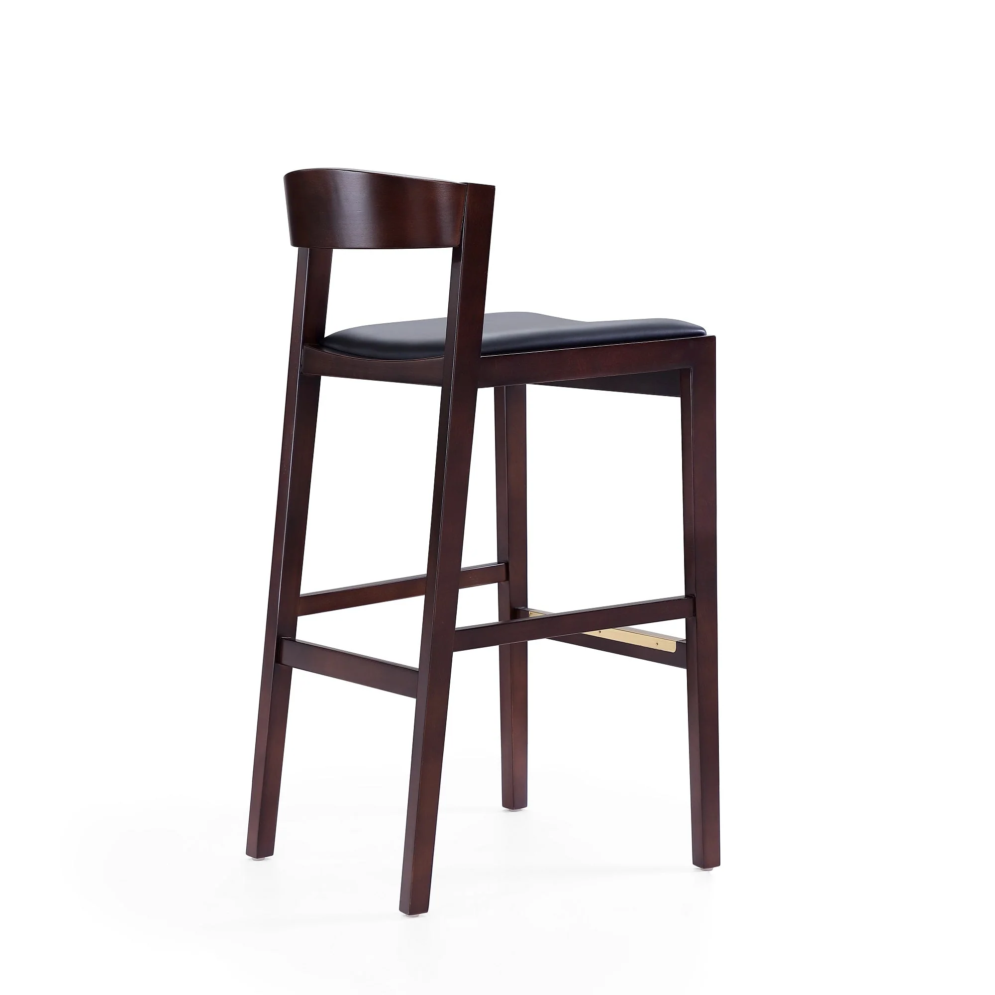 Klismos Barstool in Black and Dark Walnut - Image 4