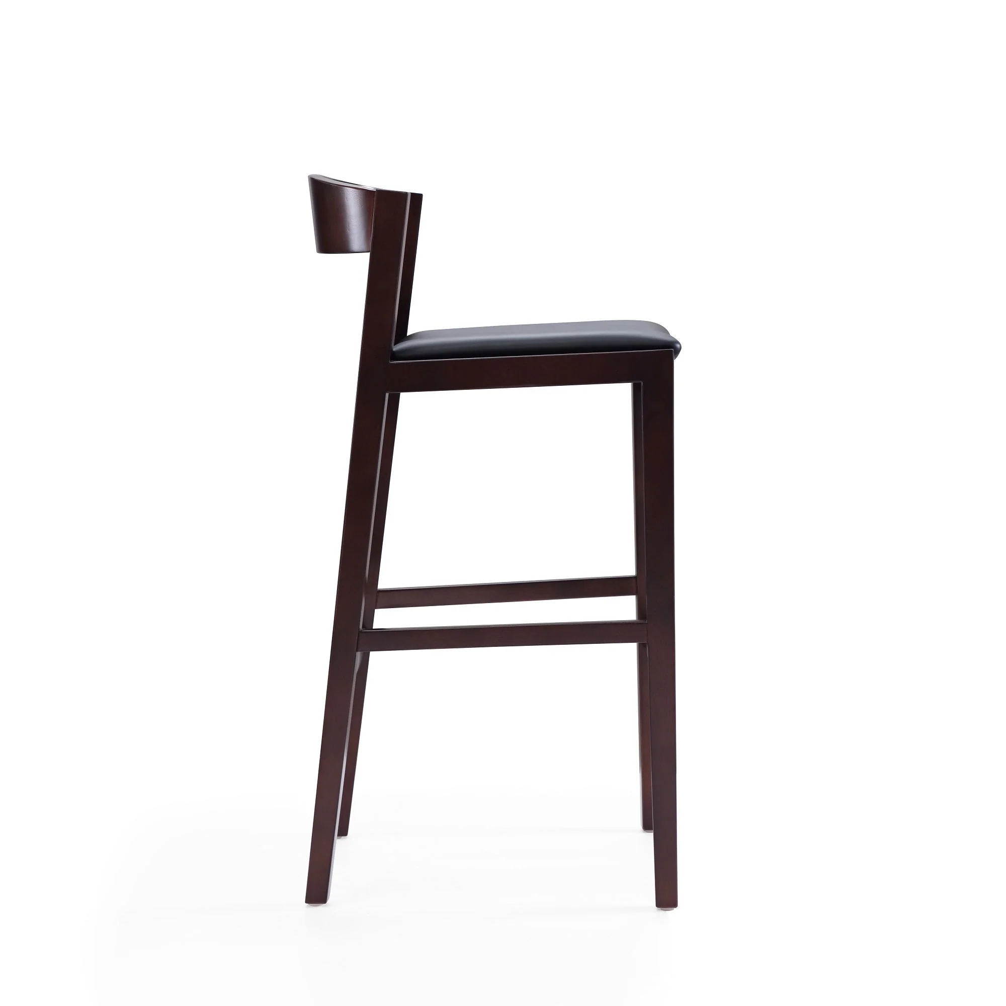 Klismos Barstool in Black and Dark Walnut - Image 5