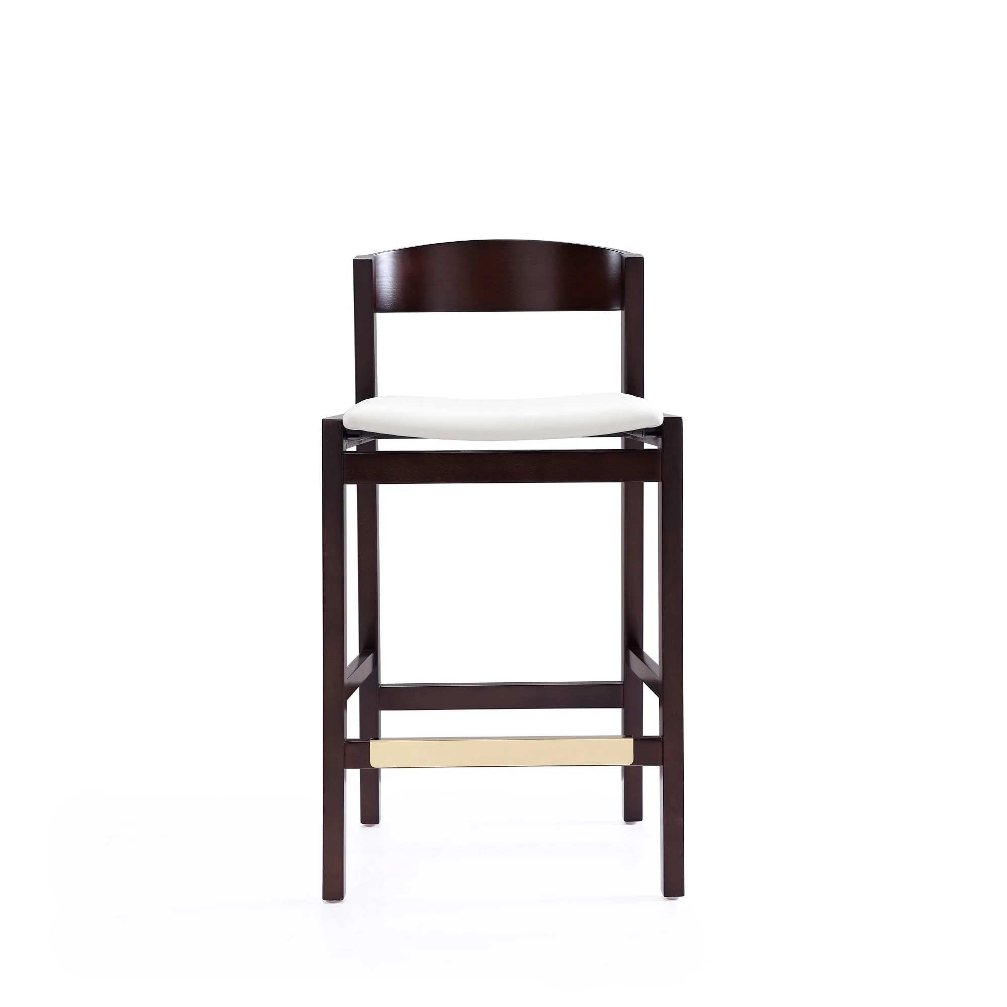 Klismos Counter Stool in Ivory and Dark Walnut - Image 3