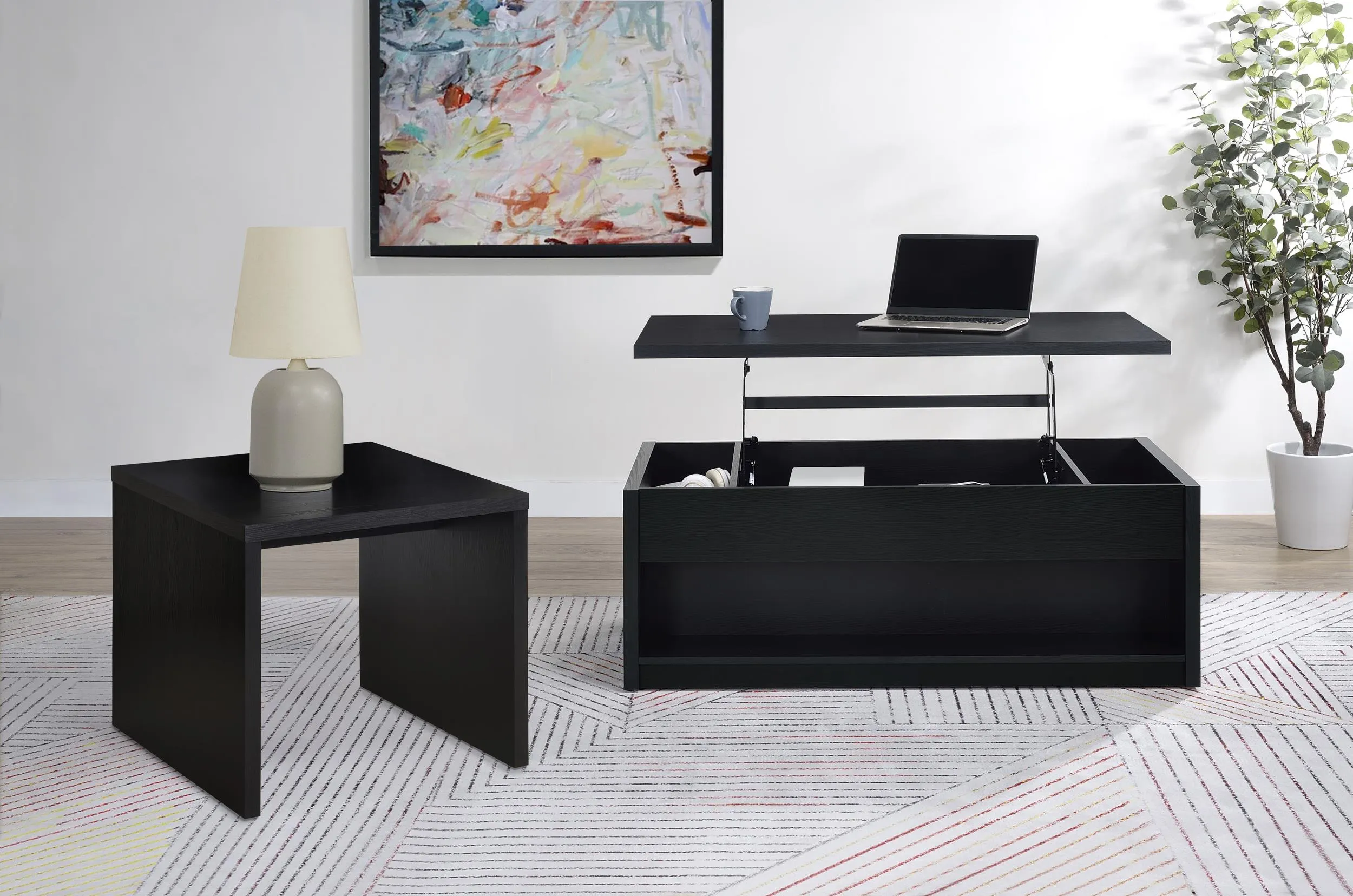 Knapp Black Square Side End Table - Image 9