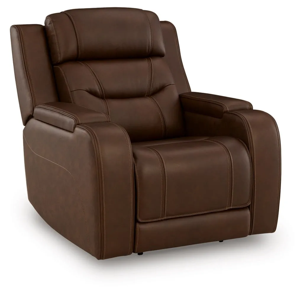 Knightington Brown Power Reclining Sofa & Loveseat w/Audio Seating - Image 10
