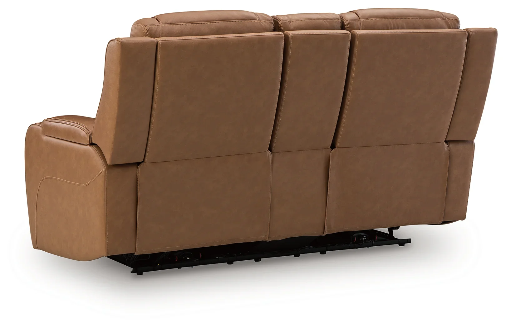 Knightington Caramel Power Reclining Loveseat w/Audio Seating - Image 4