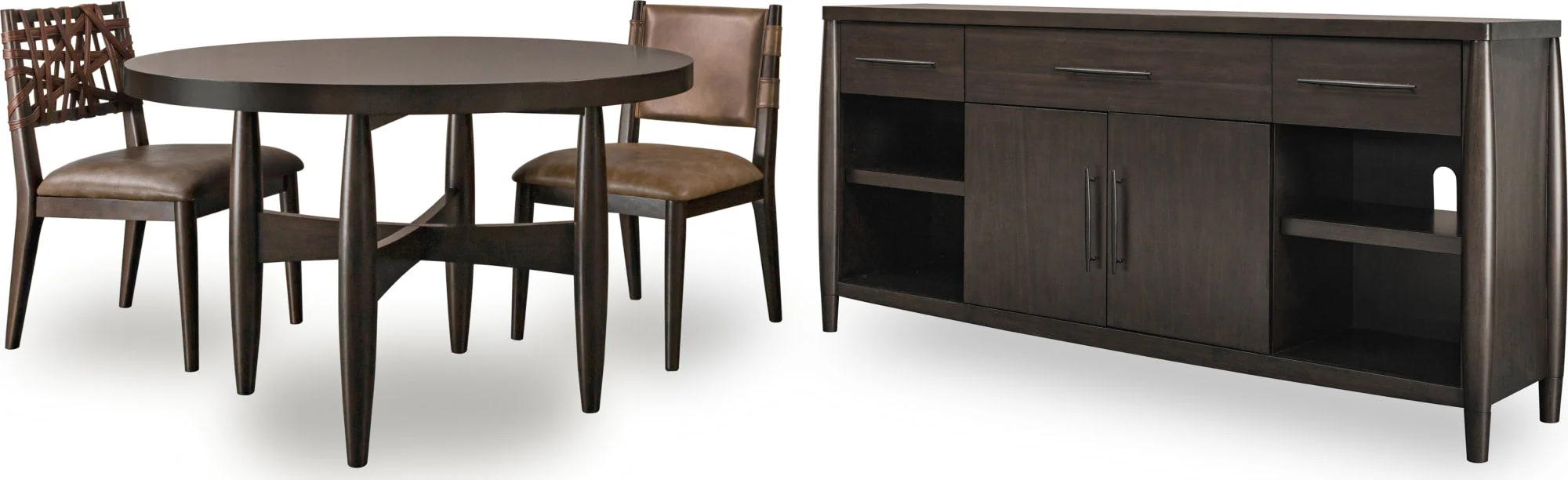 Koko Minx Round Acacia Wood Dining Table - Image 7