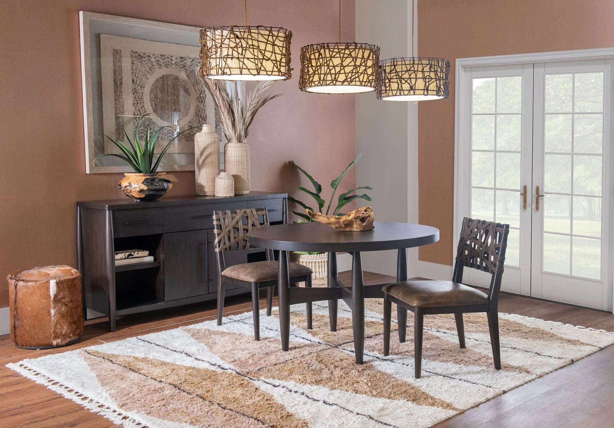 Koko Minx Round Acacia Wood Dining Table - Image 8