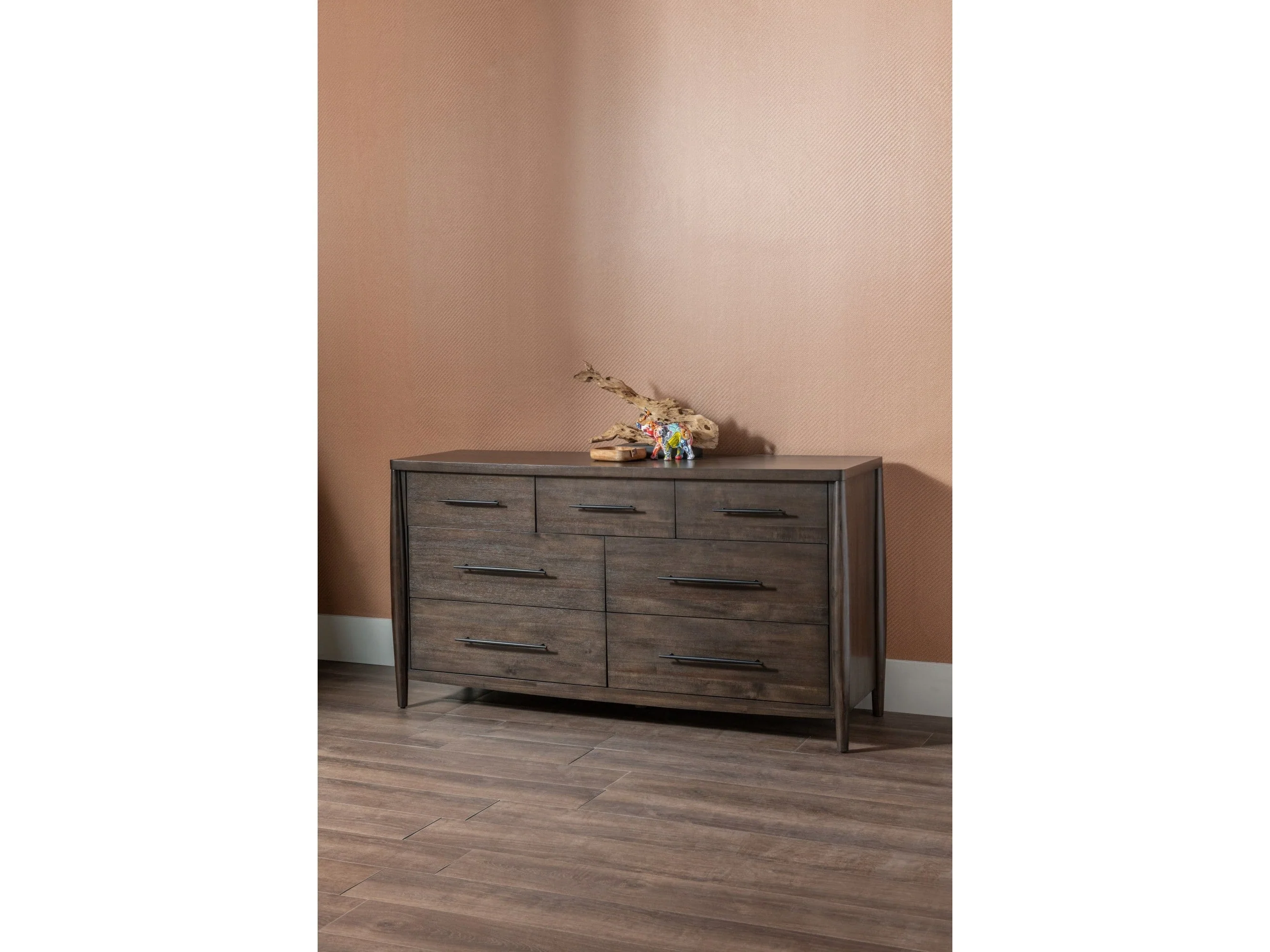 Koko Minx Seven Drawer Acacia Wood Dresser