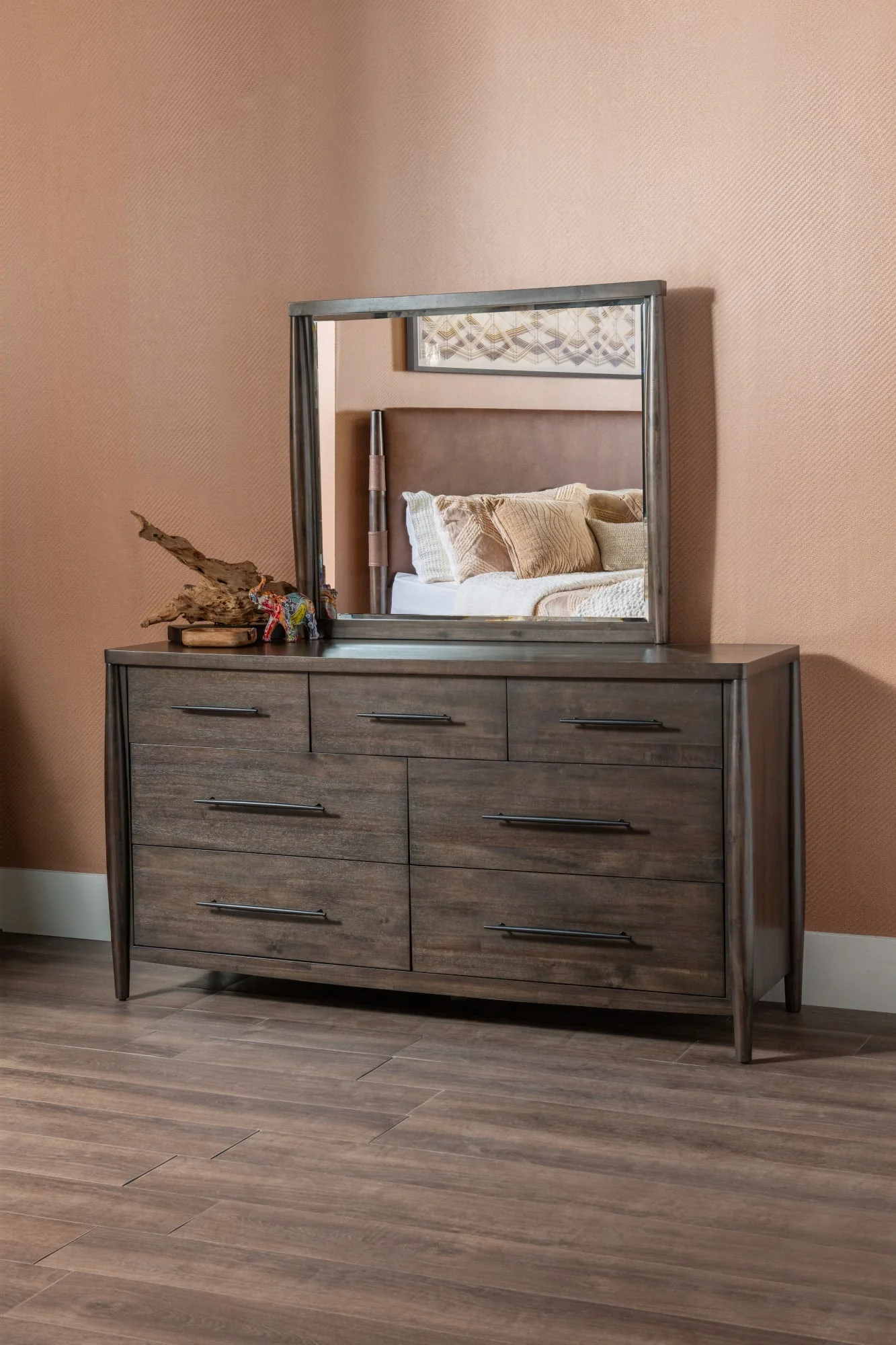 Koko Minx Seven Drawer Acacia Wood Dresser - Image 10