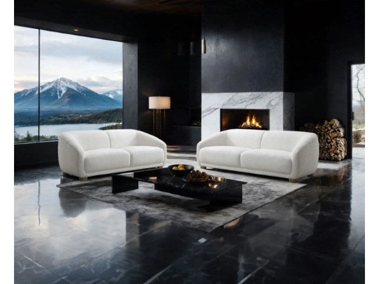 Kolvere White Upholstery Living Room Set