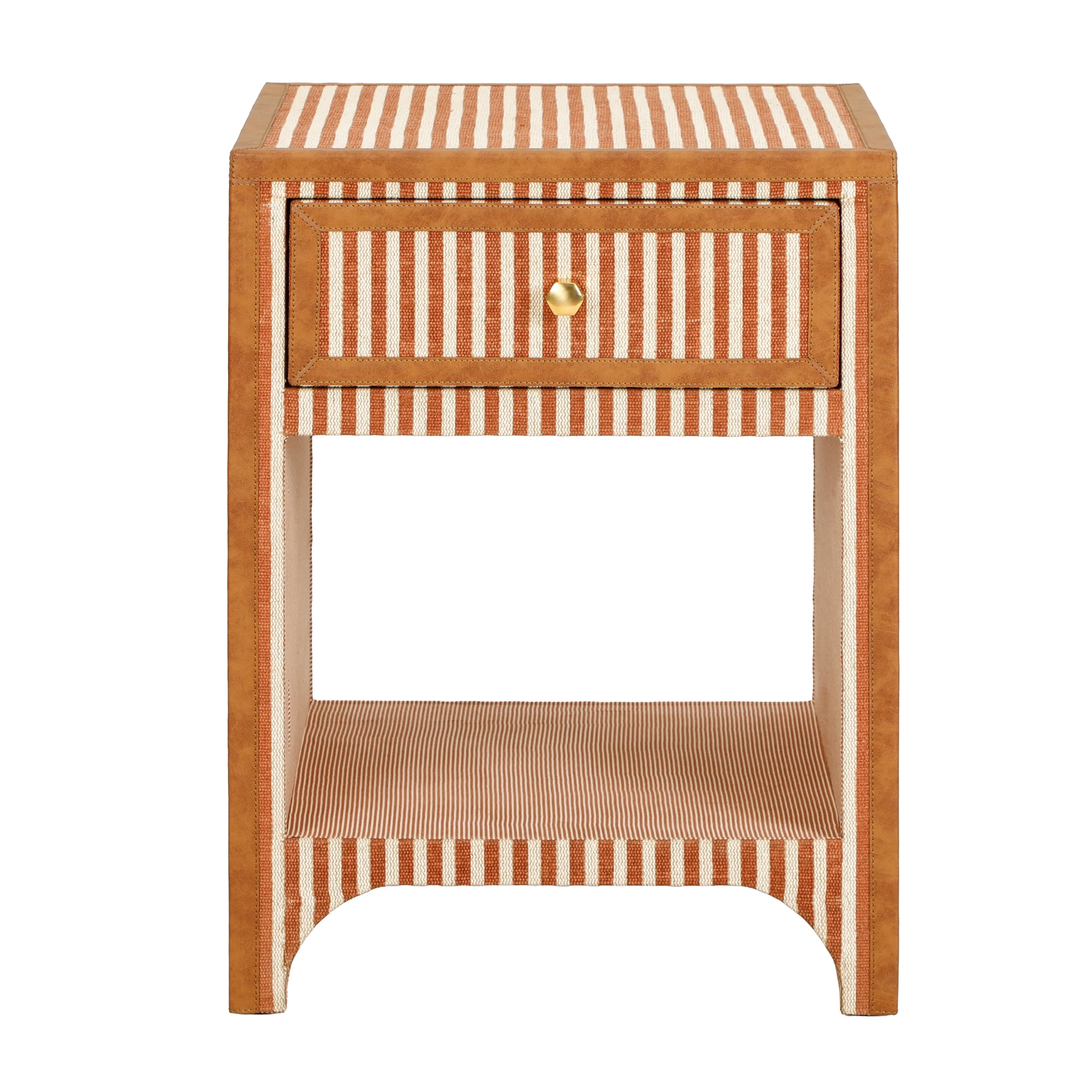 Kora 18" Cotton Jute 1-Drawer Designer Nightstand - Image 2