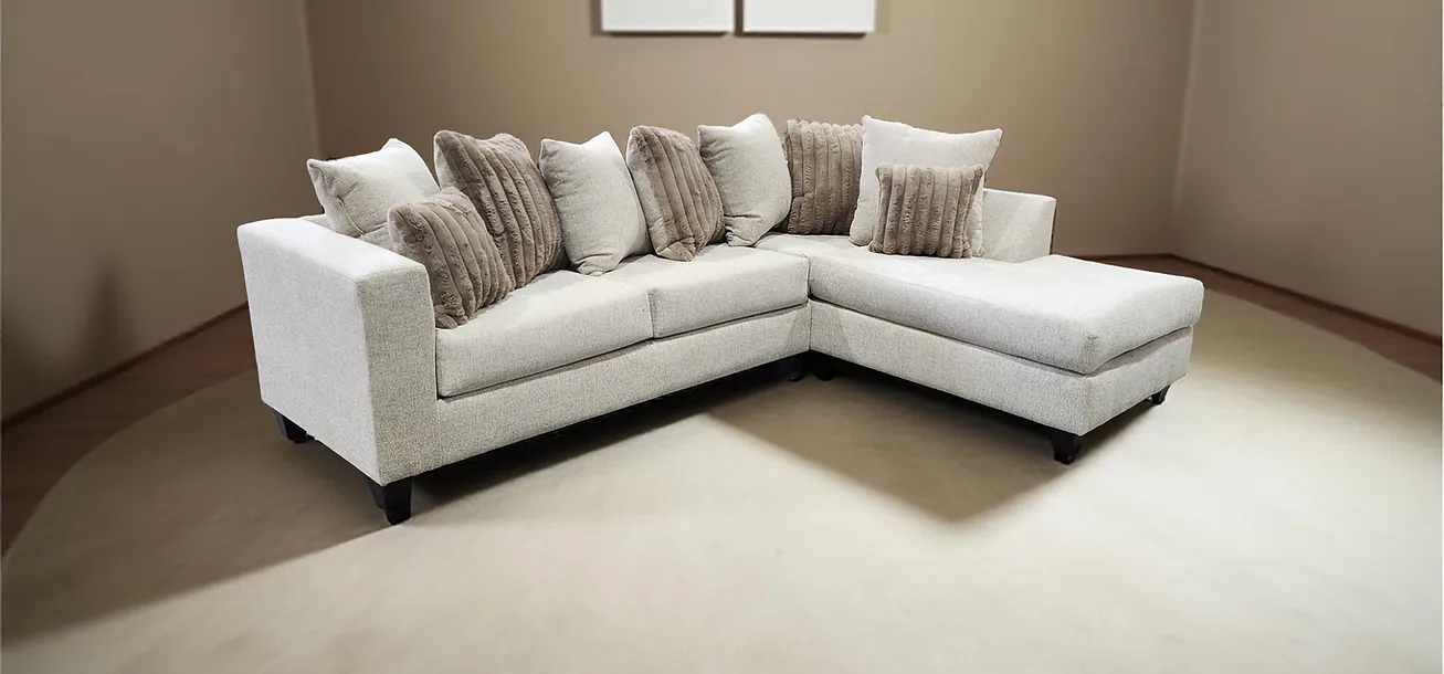 Kora Beige 2-Piece Right Arm Facing (RAF) Sectional
