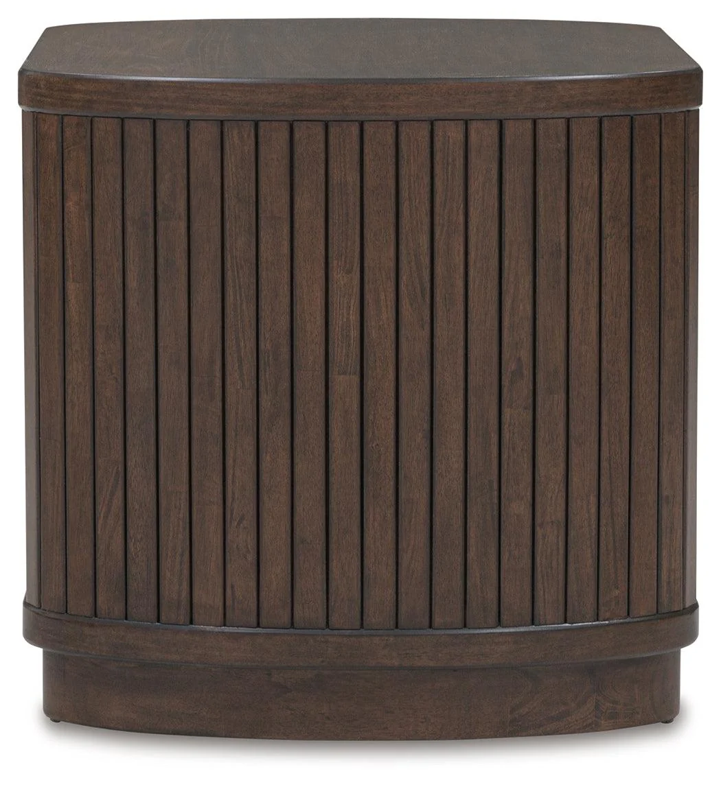 Korestone Dark Brown End Table - Image 2