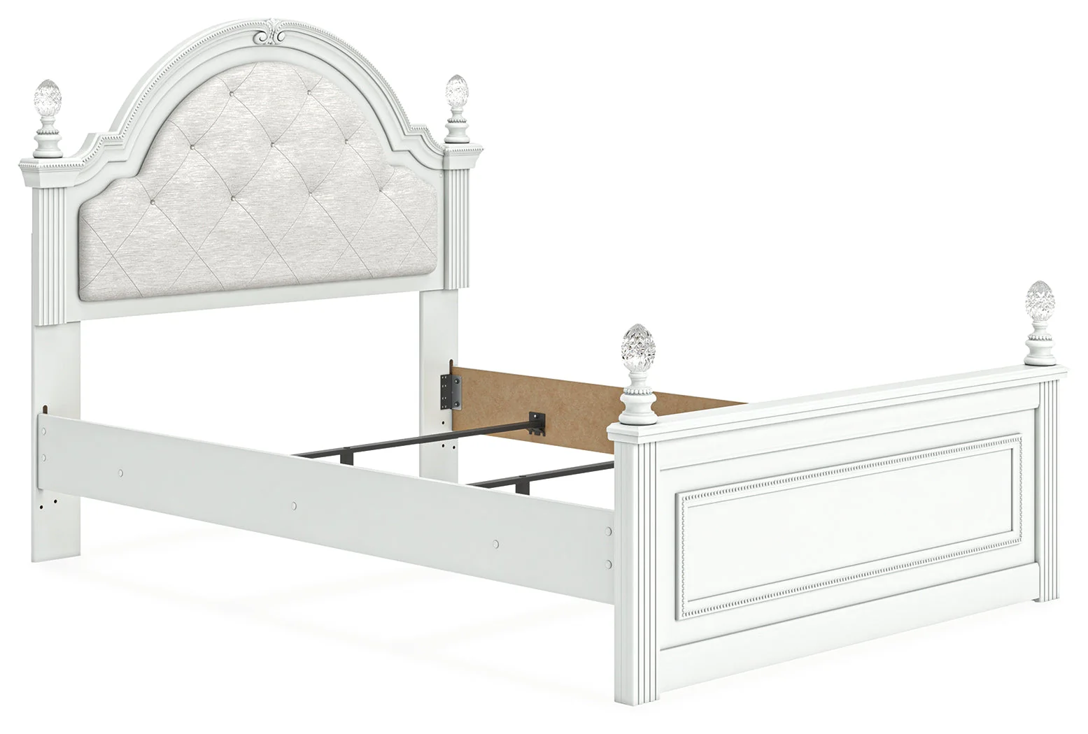 Kozlani White Full Upholstered Panel Bed - Image 3