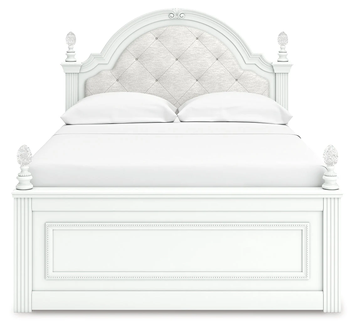 Kozlani White Full Upholstered Panel Storage Bed - Image 5