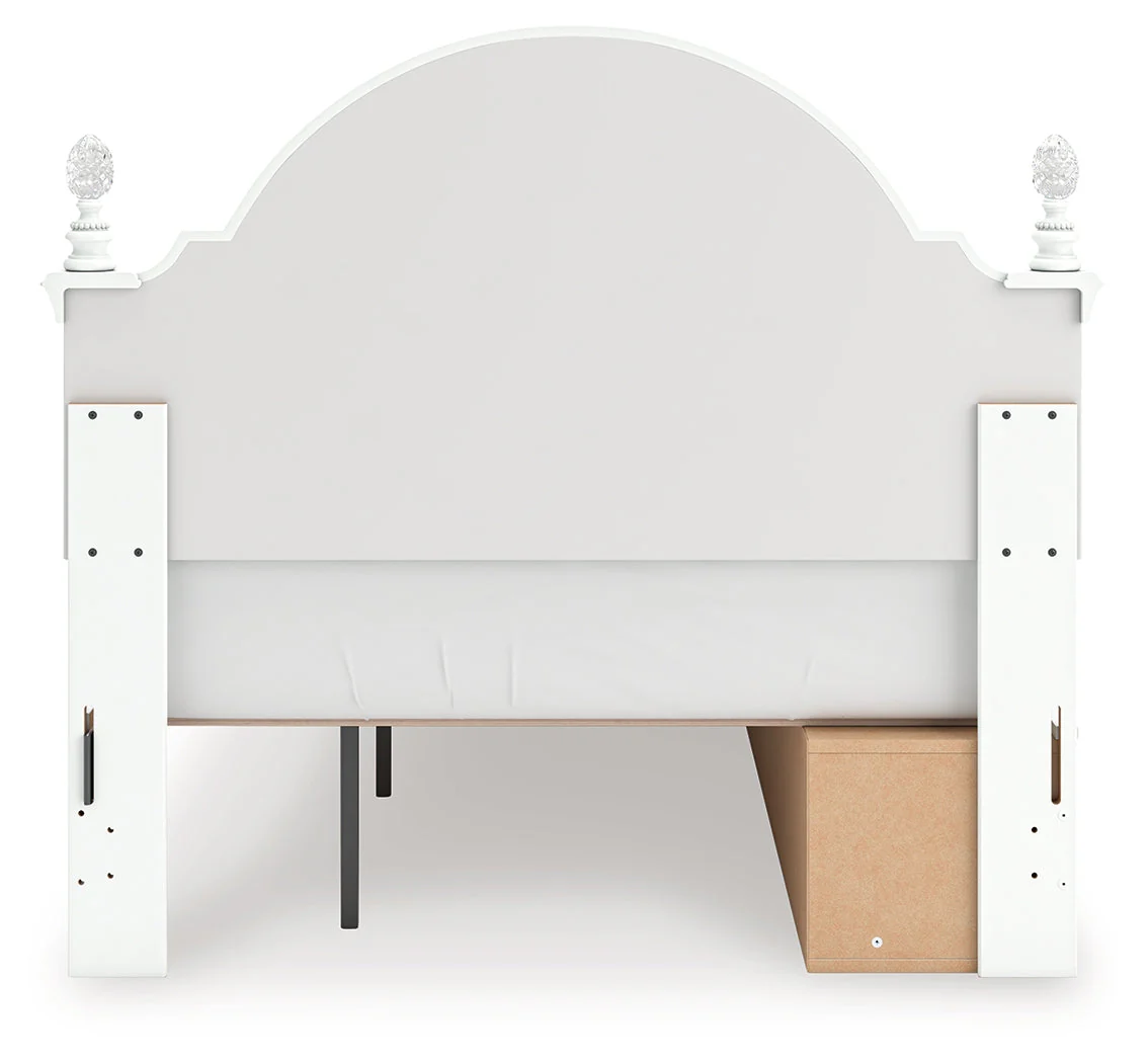 Kozlani White Full Upholstered Panel Storage Bed - Image 8