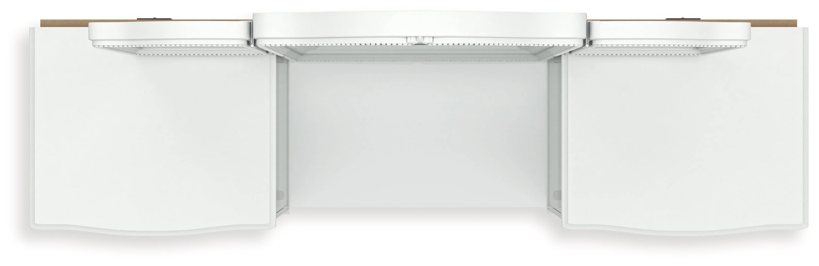 Kozlani White Vanity, Mirror and Stool - Image 13