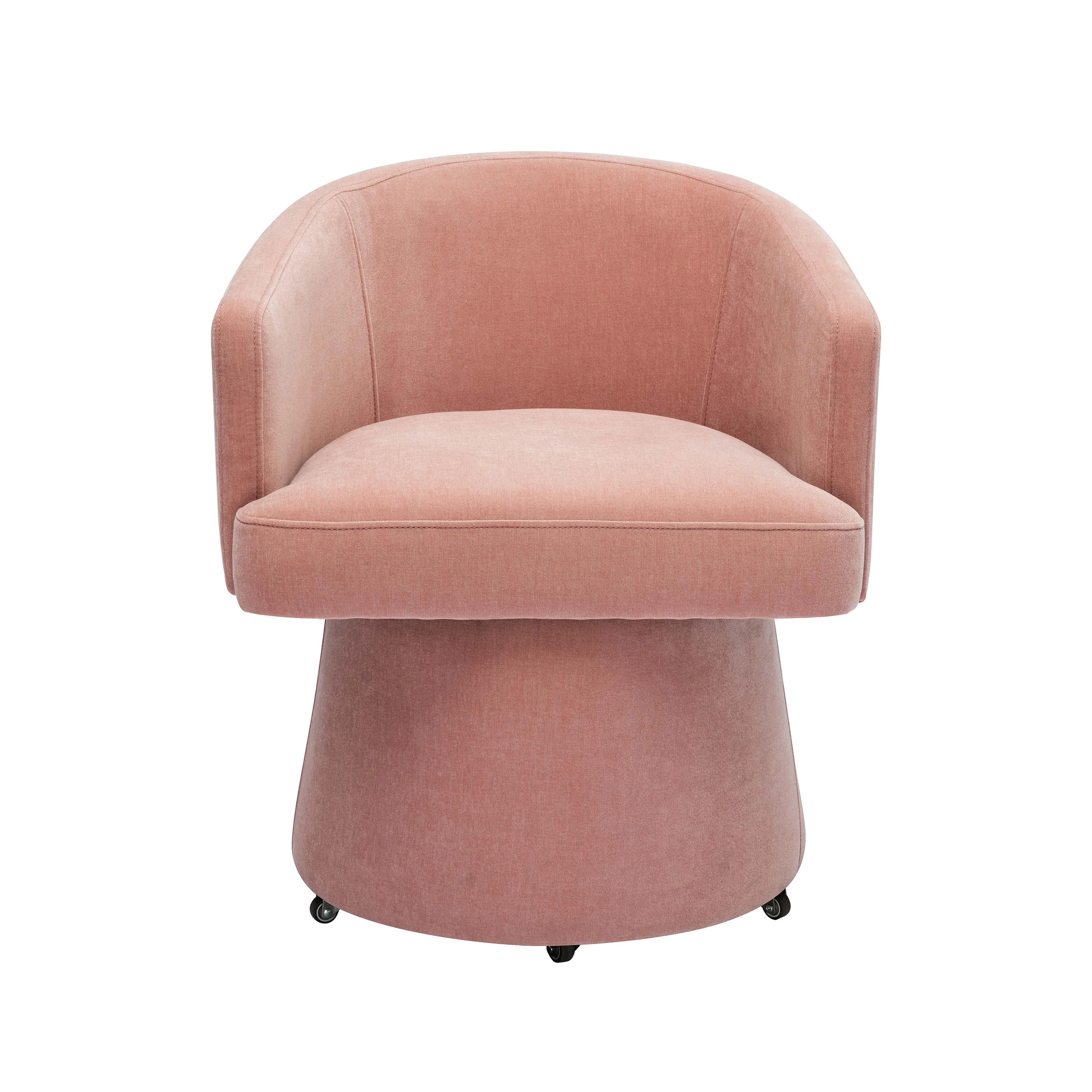 Kristen Upcycled Chenille Rolling Desk Chair - Image 11