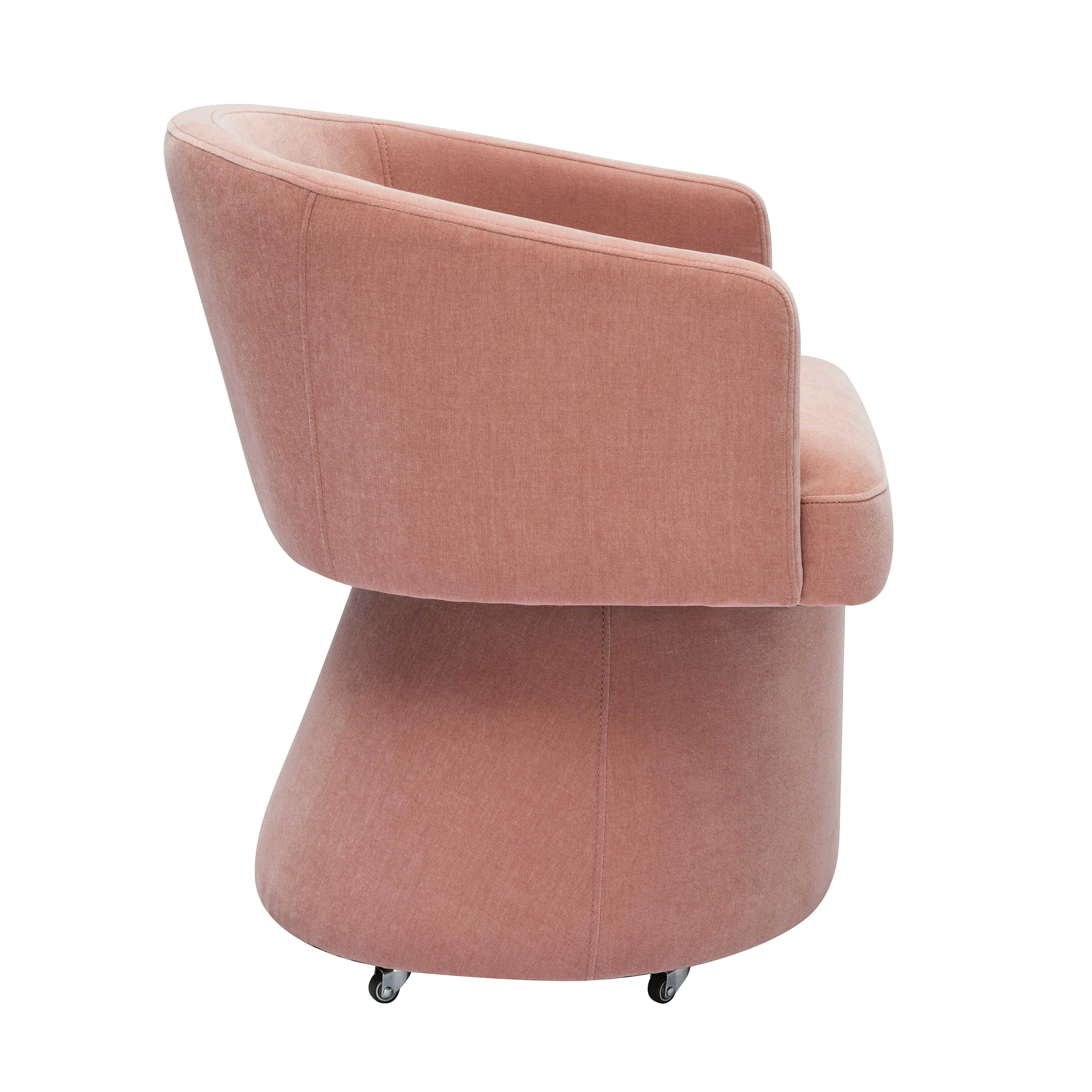 Kristen Upcycled Chenille Rolling Desk Chair - Image 14