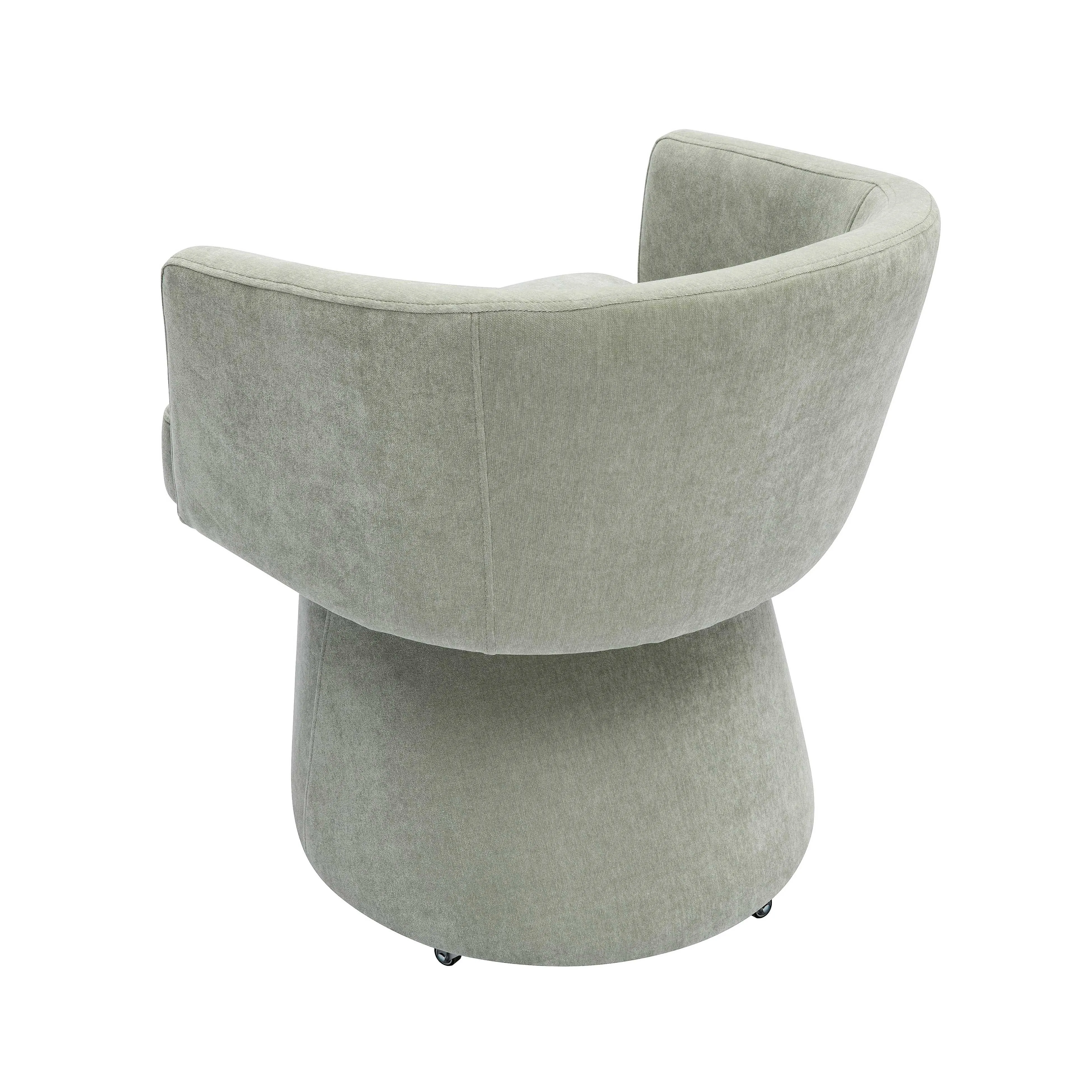 Kristen Upcycled Chenille Rolling Desk Chair - Image 20