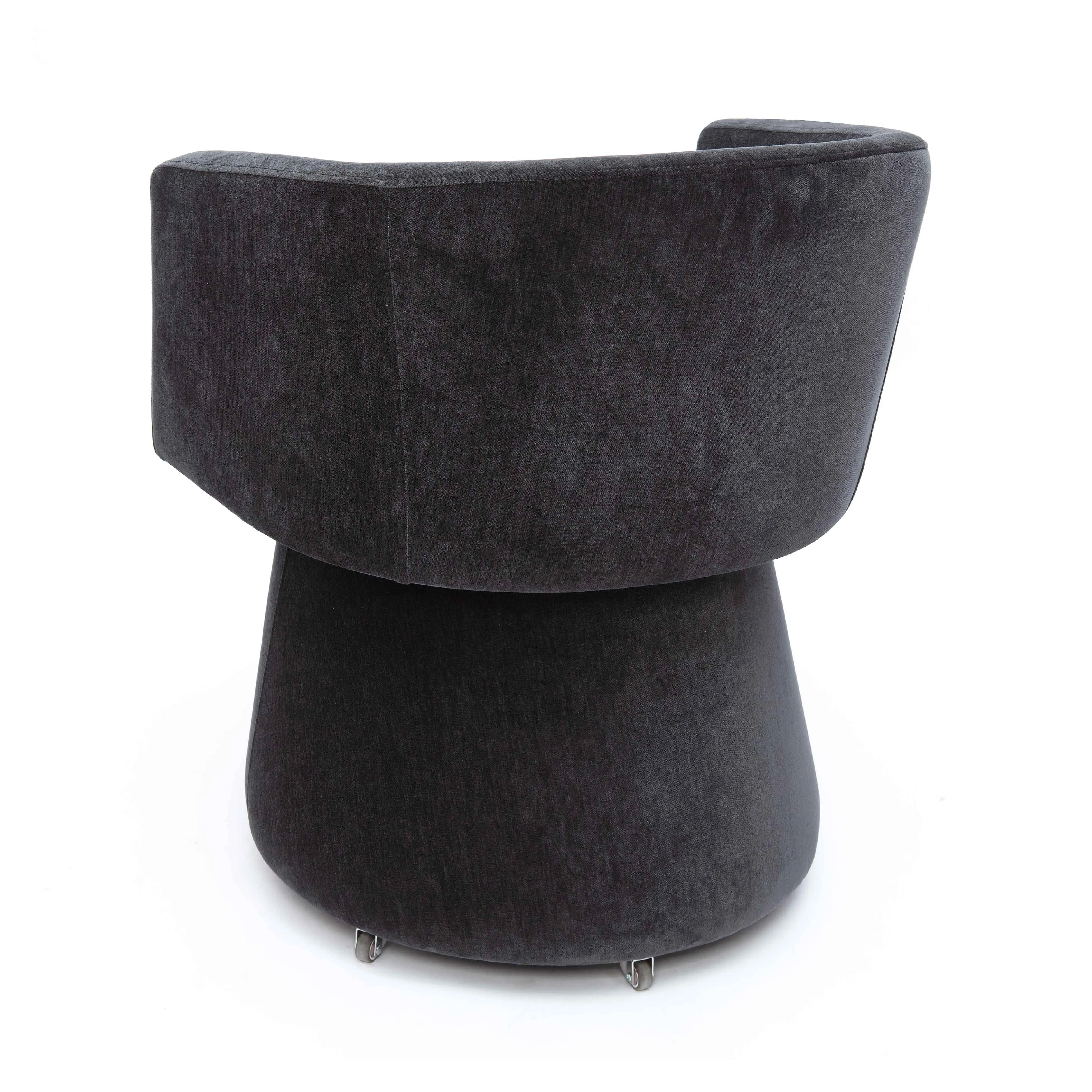 Kristen Upcycled Chenille Rolling Desk Chair - Image 28