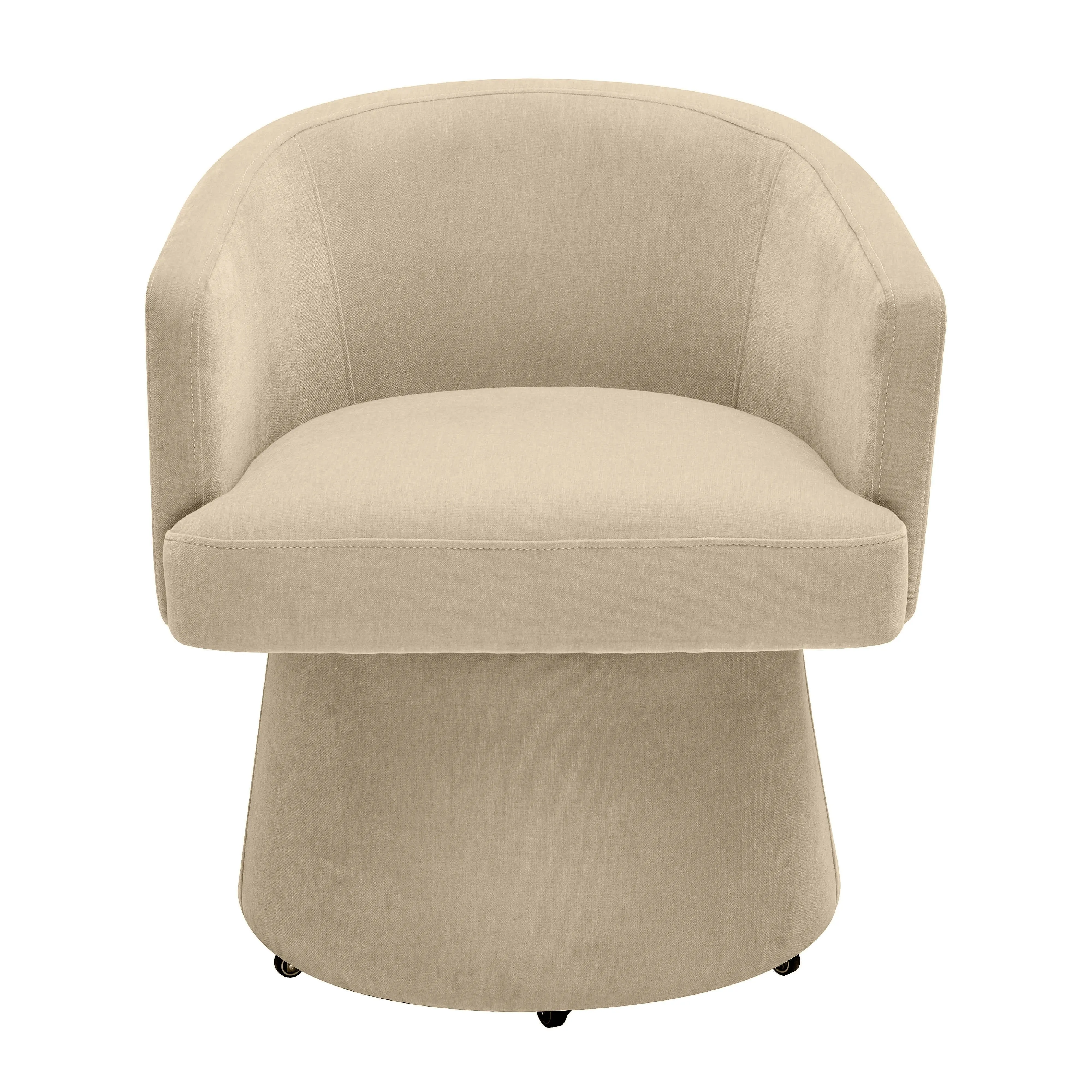 Kristen Upcycled Chenille Rolling Desk Chair - Image 3