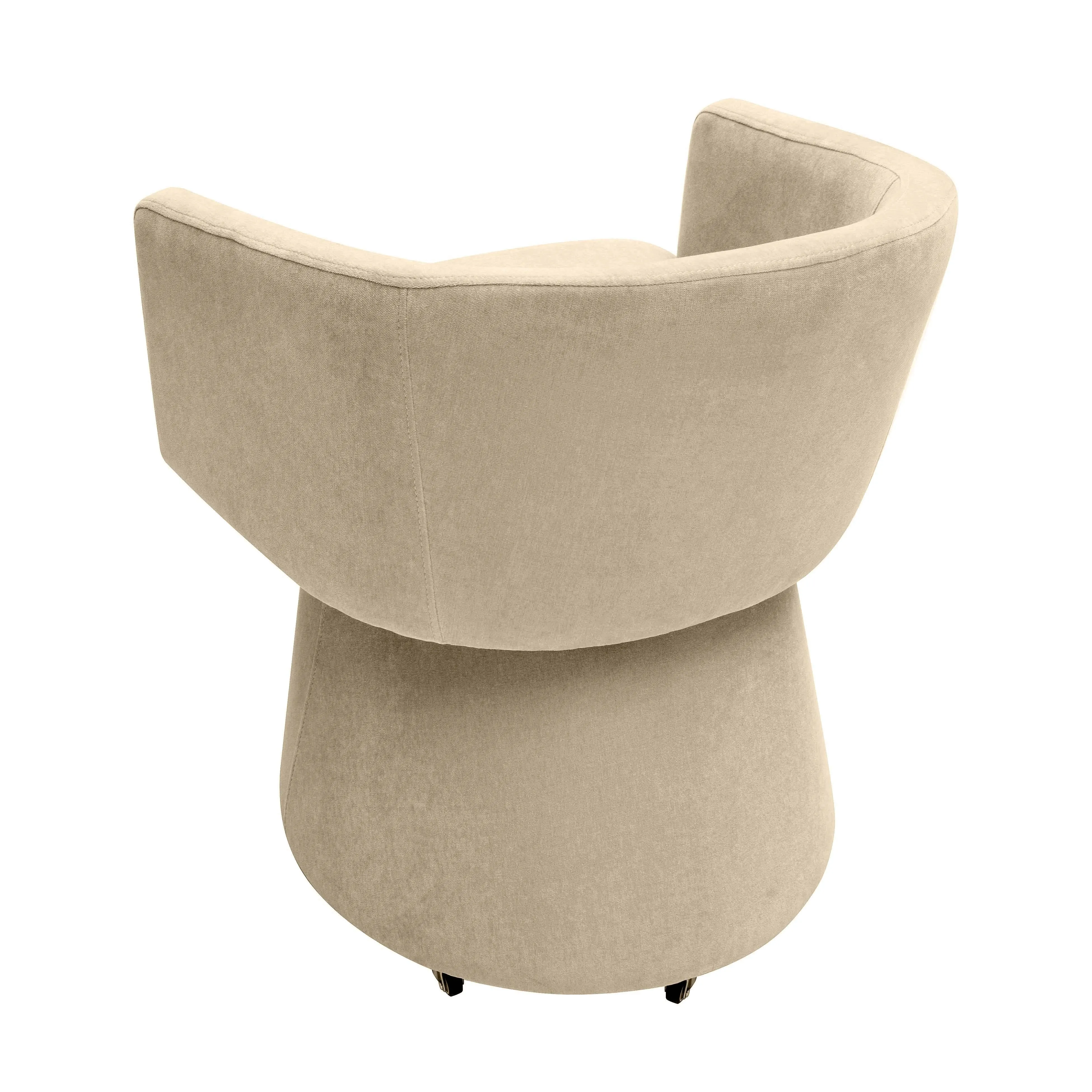 Kristen Upcycled Chenille Rolling Desk Chair - Image 4
