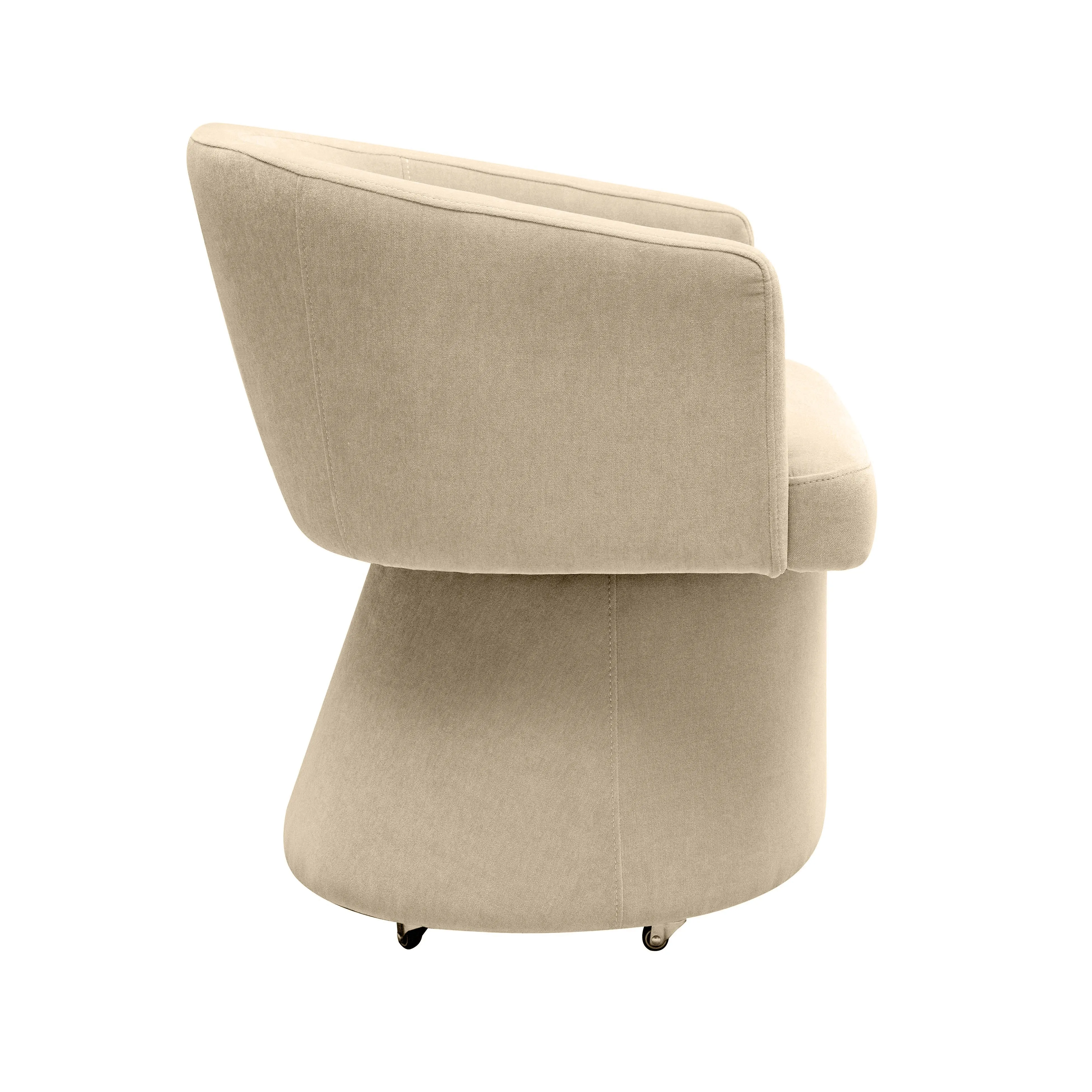 Kristen Upcycled Chenille Rolling Desk Chair - Image 6