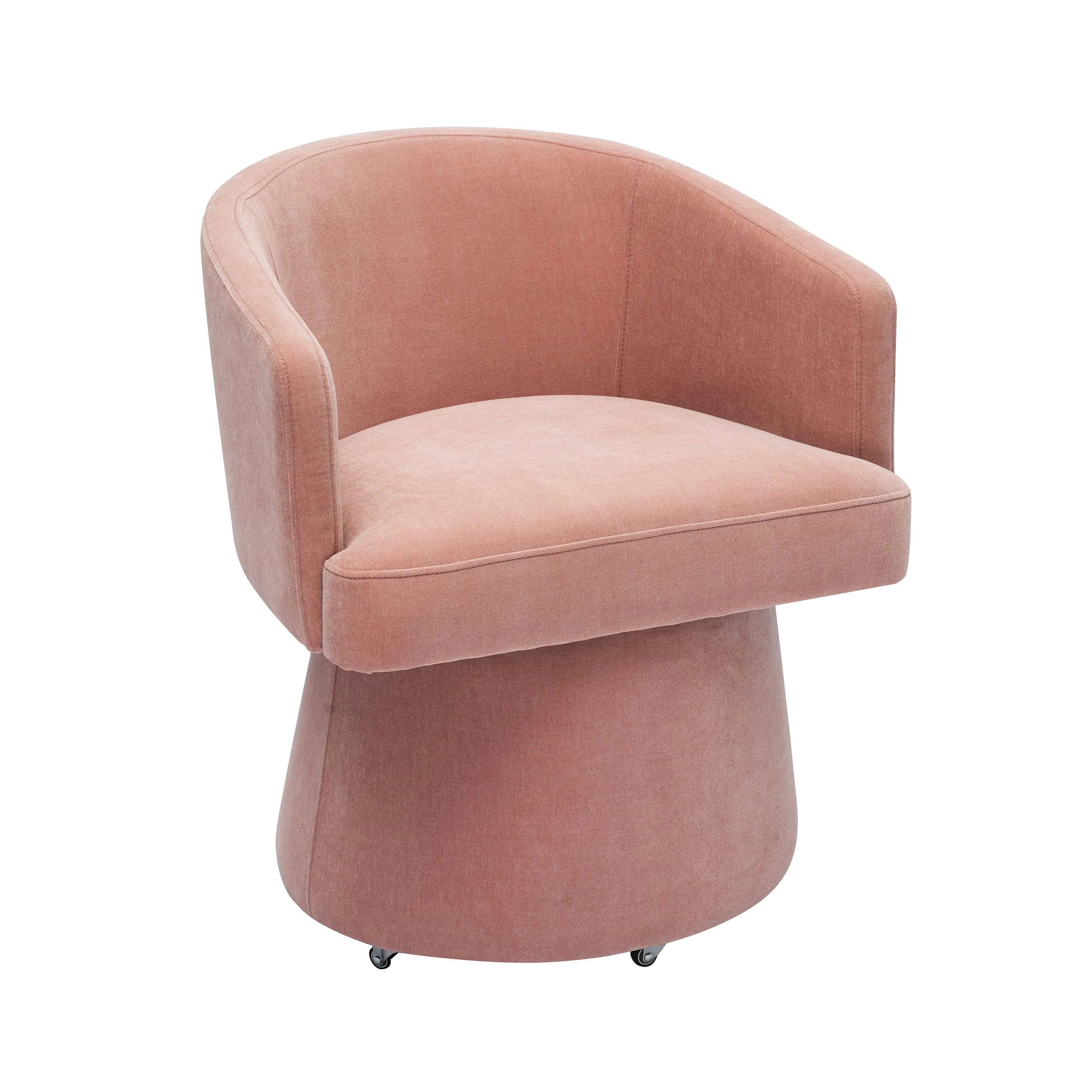 Kristen Upcycled Chenille Rolling Desk Chair - Image 9