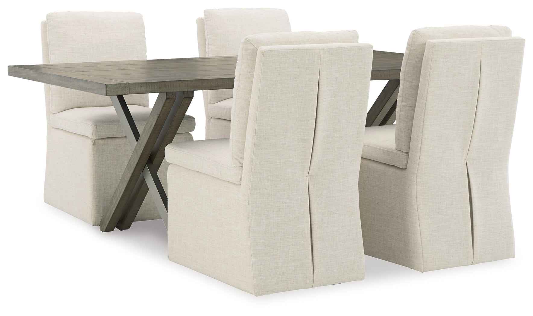Krystanza Weathered Gray Dining Room Set - Image 2