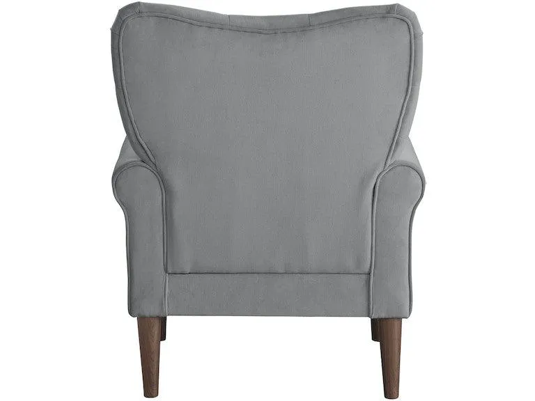 Kyrie Dark Gray Velvet Accent Chair - Image 4