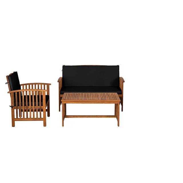 Kyushu Black/Natural 3 Piece Patio Set - Image 2