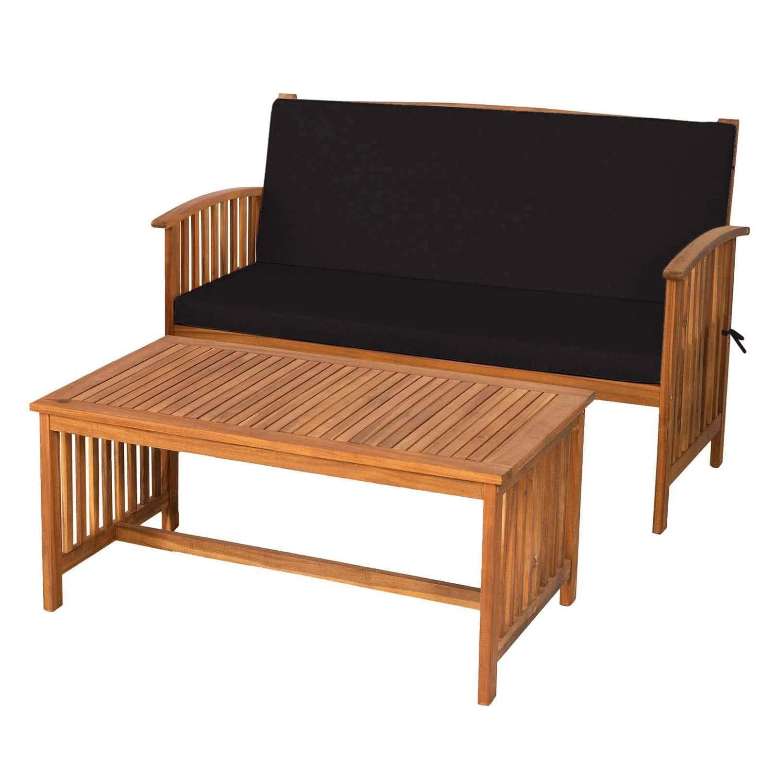 Kyushu Black/Natural 3 Piece Patio Set - Image 3