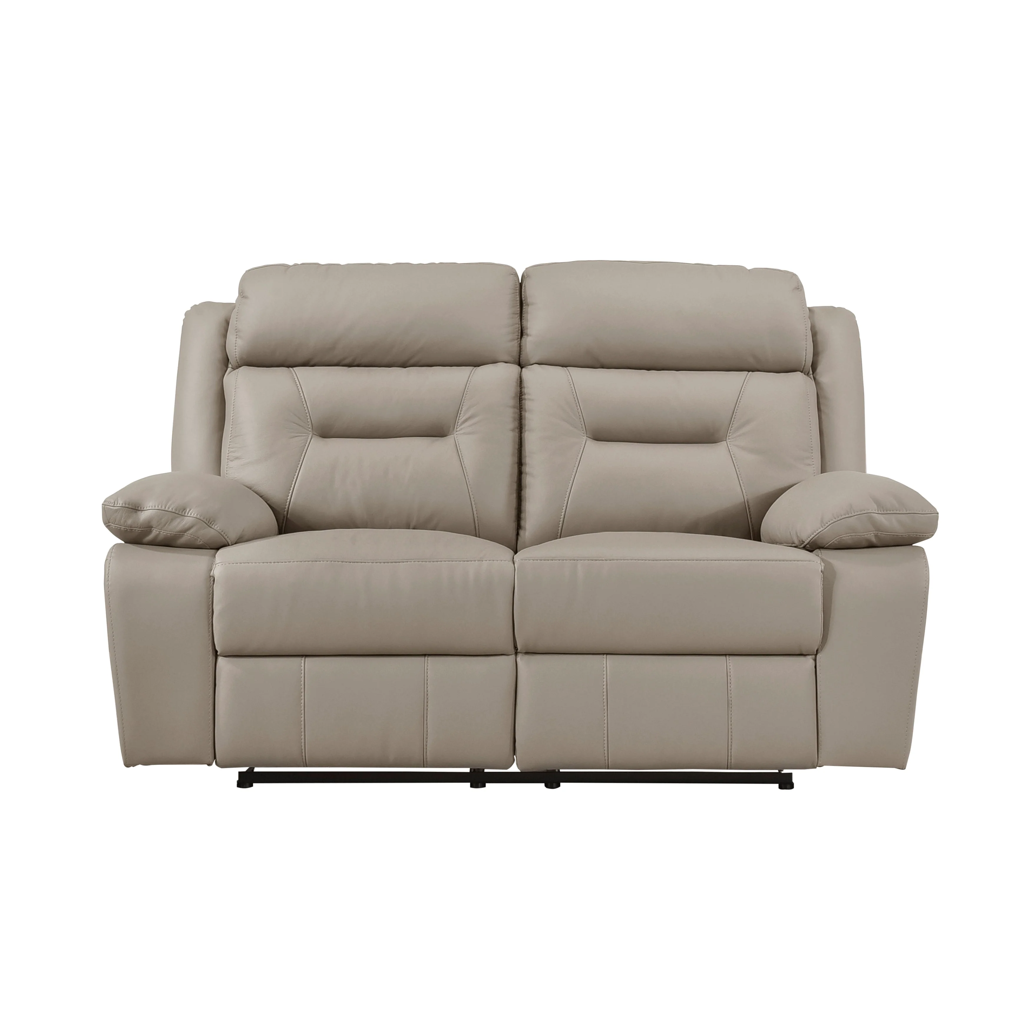 Laconia Latte Leather Double Reclining Loveseat