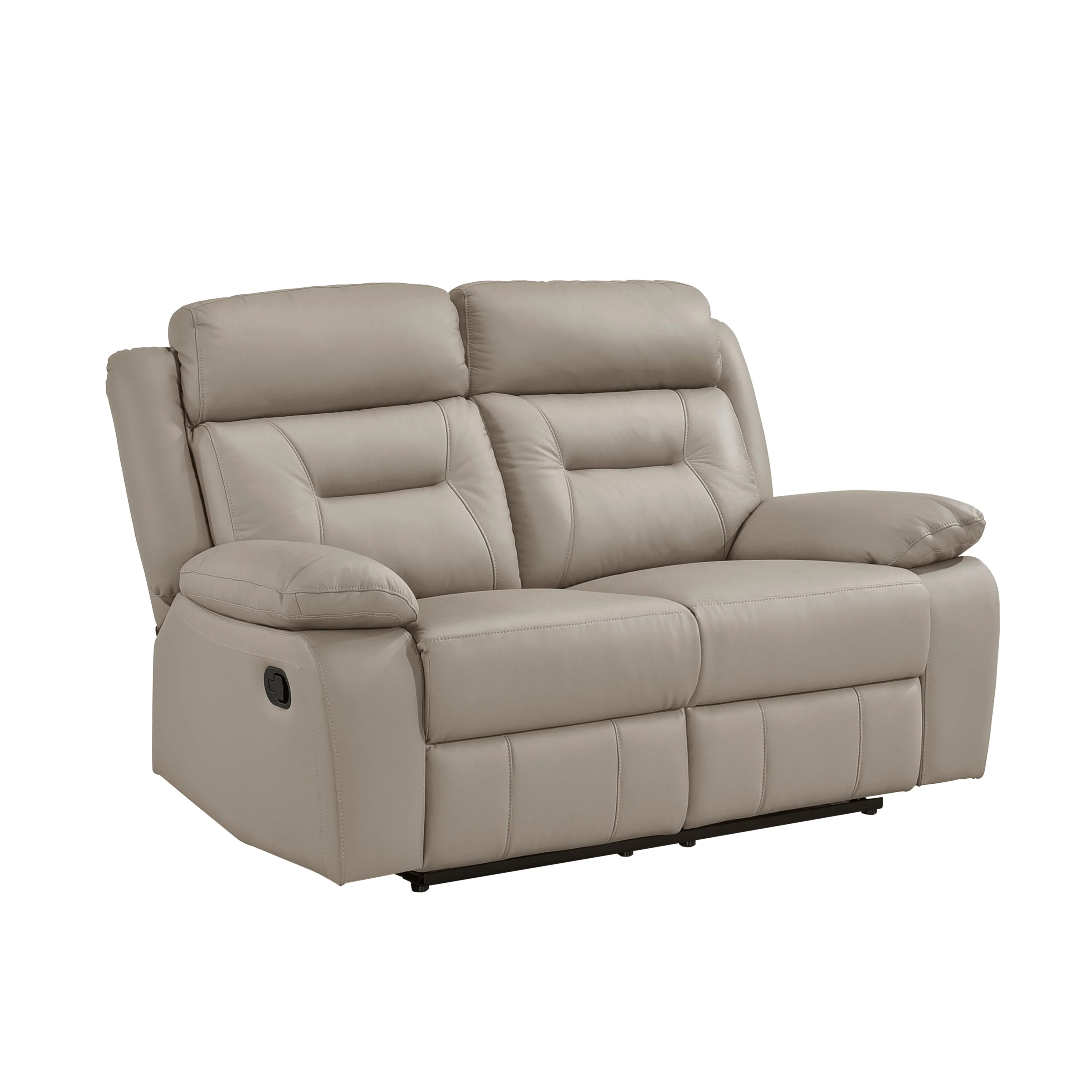 Laconia Latte Leather Double Reclining Loveseat - Image 3