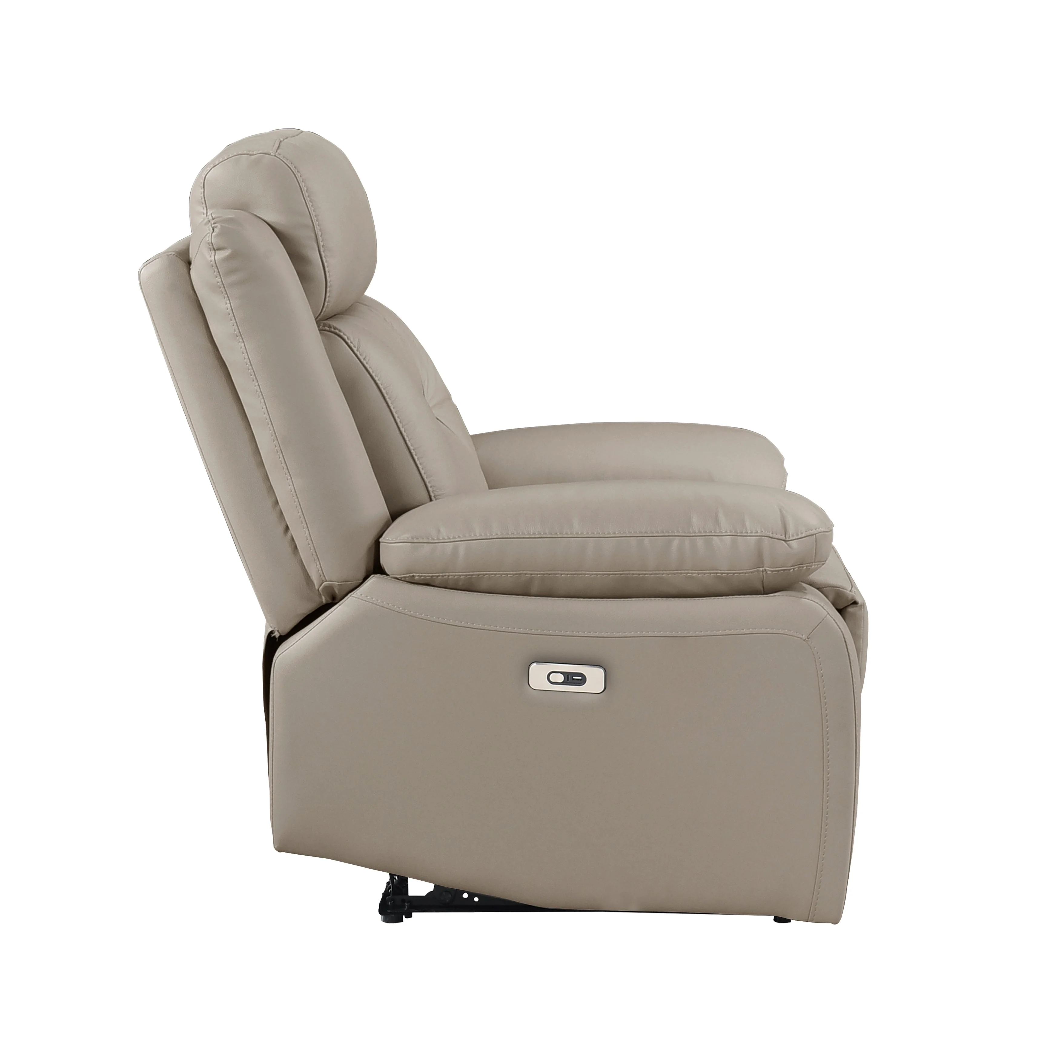 Laconia Latte Leather Power Double Reclining Living Room Set - Image 13
