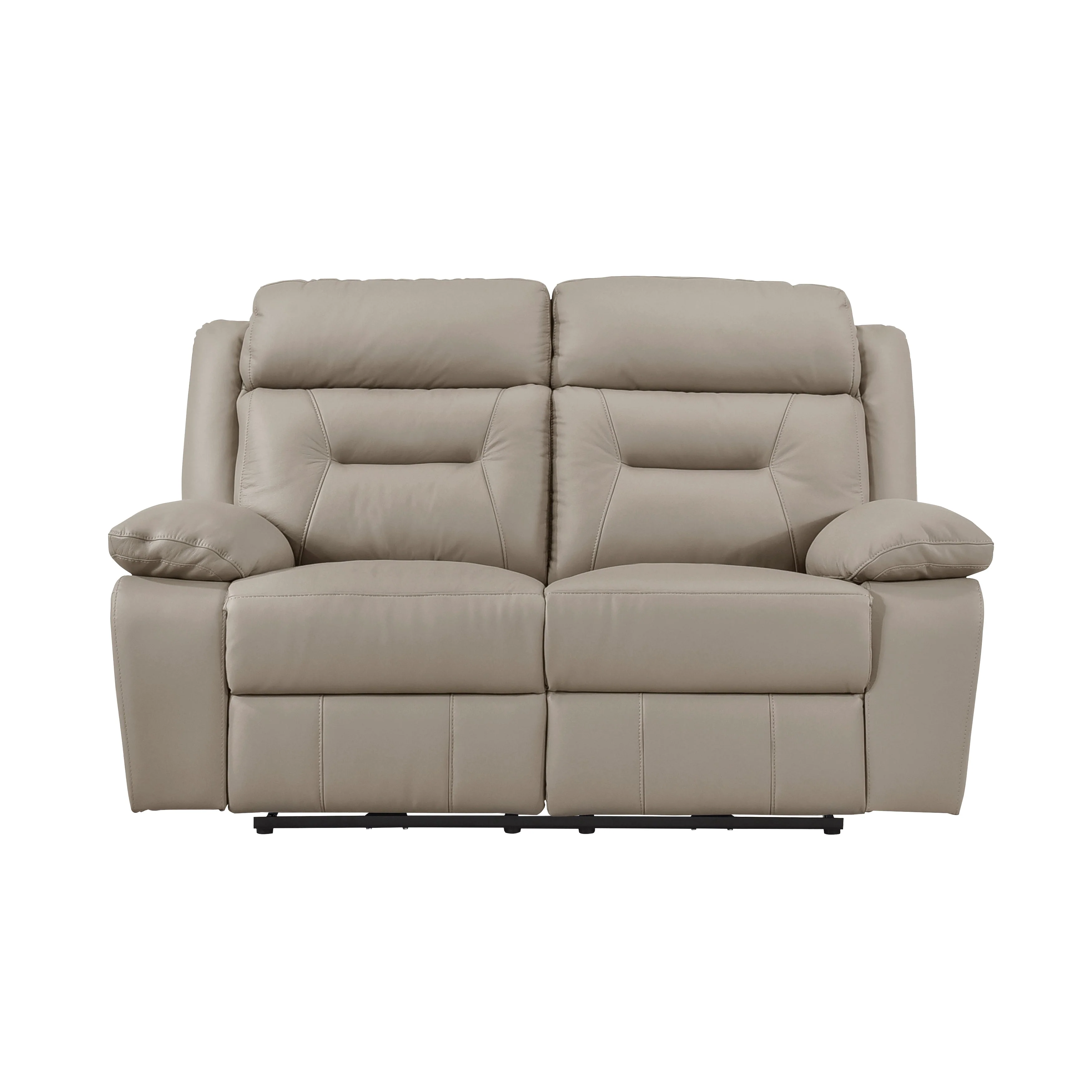 Laconia Latte Leather Power Double Reclining Living Room Set - Image 7
