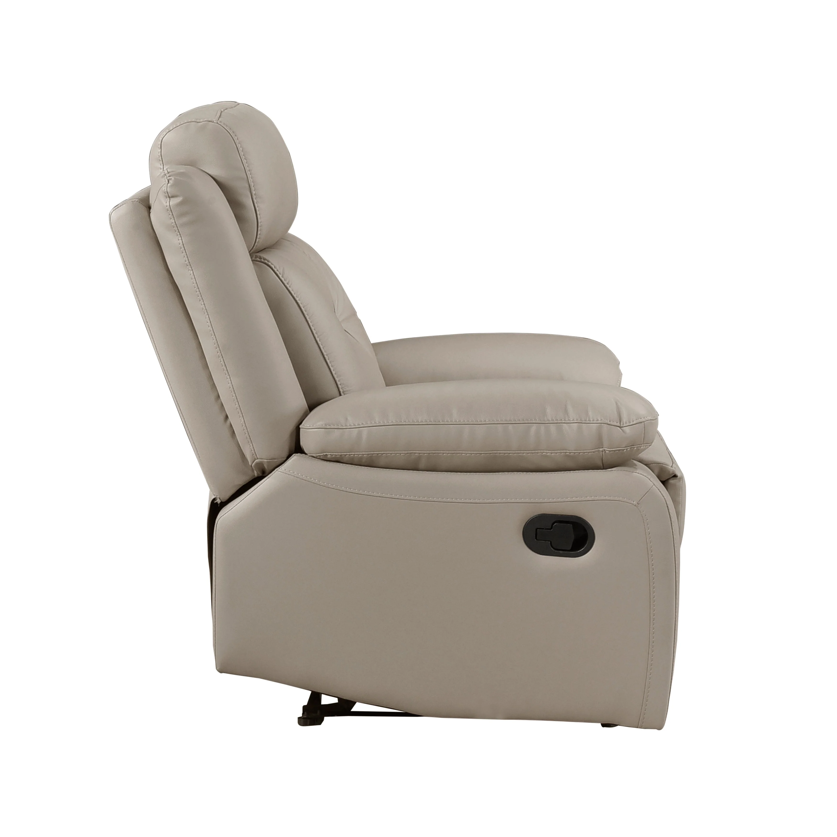 Laconia Latte Leather Reclining Chair - Image 4