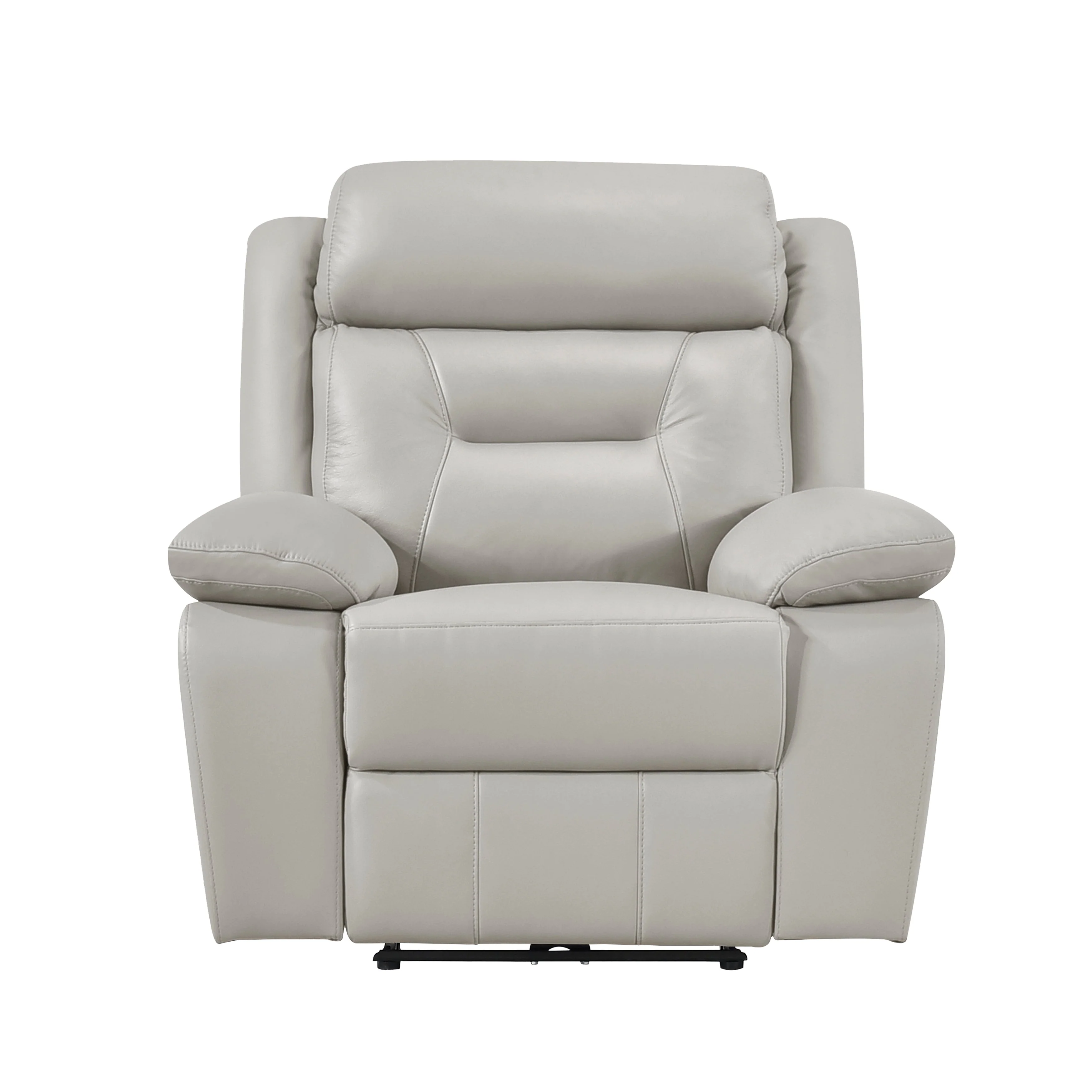 Laconia Silver Leather Power Reclining Chair - Image 7