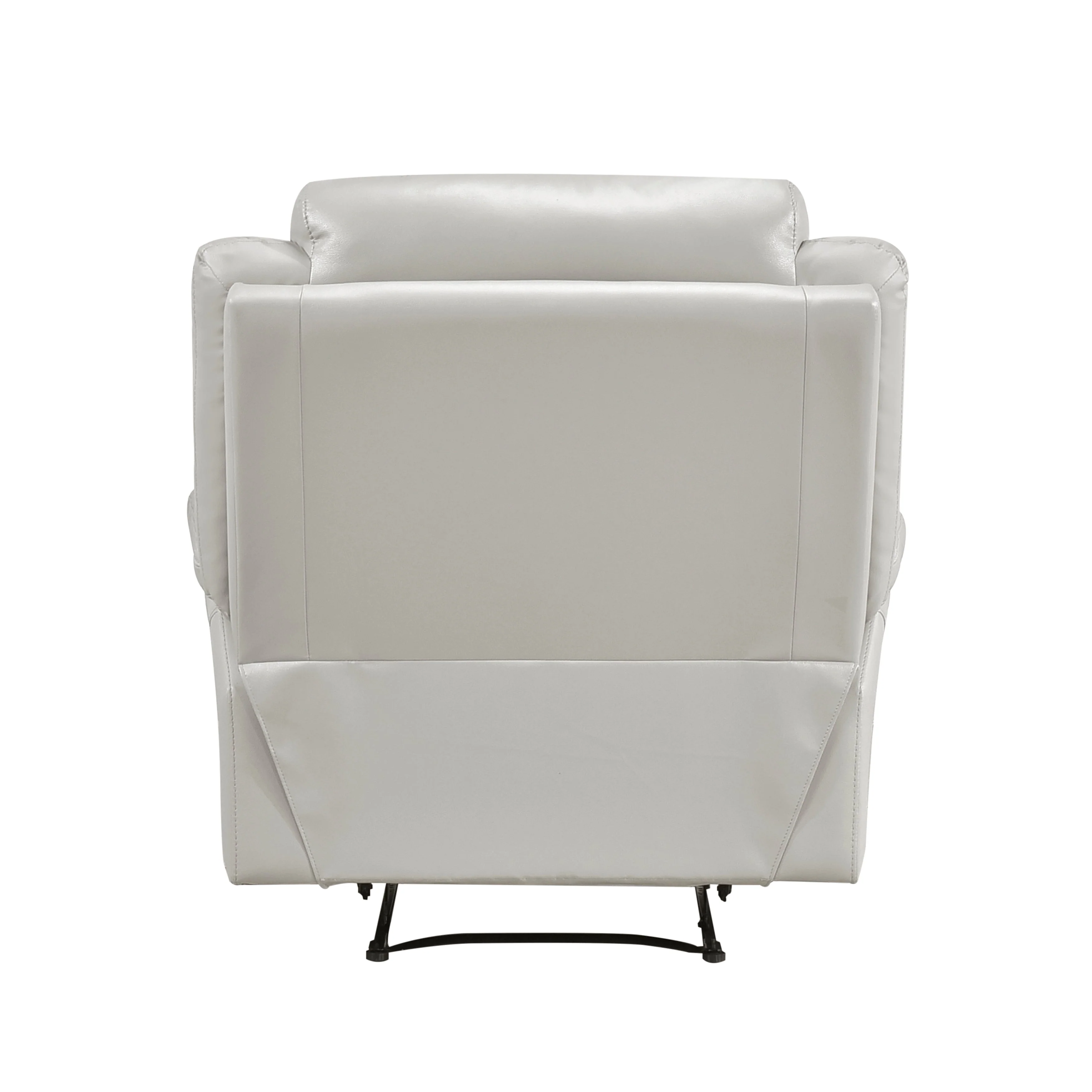 Laconia Silver Leather Reclining Chair - Image 4