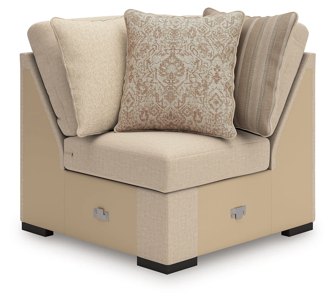 LadyMae Brown and Beige 3-Piece Sectional - Image 3