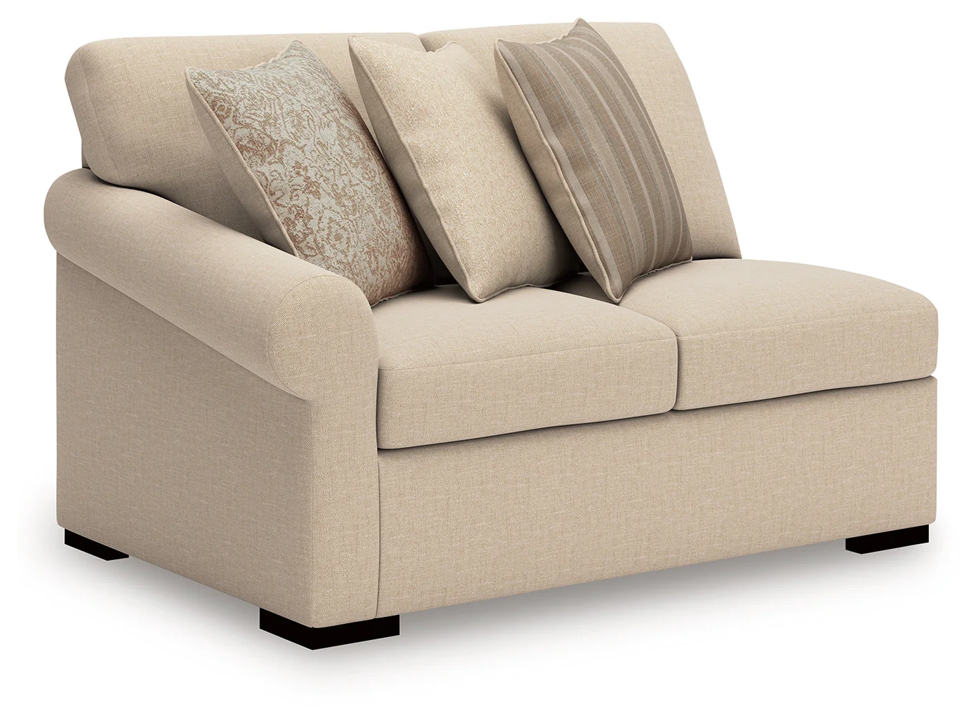 LadyMae Brown and Beige 5-Piece Right Arm Facing Chaise Sectional - Image 2