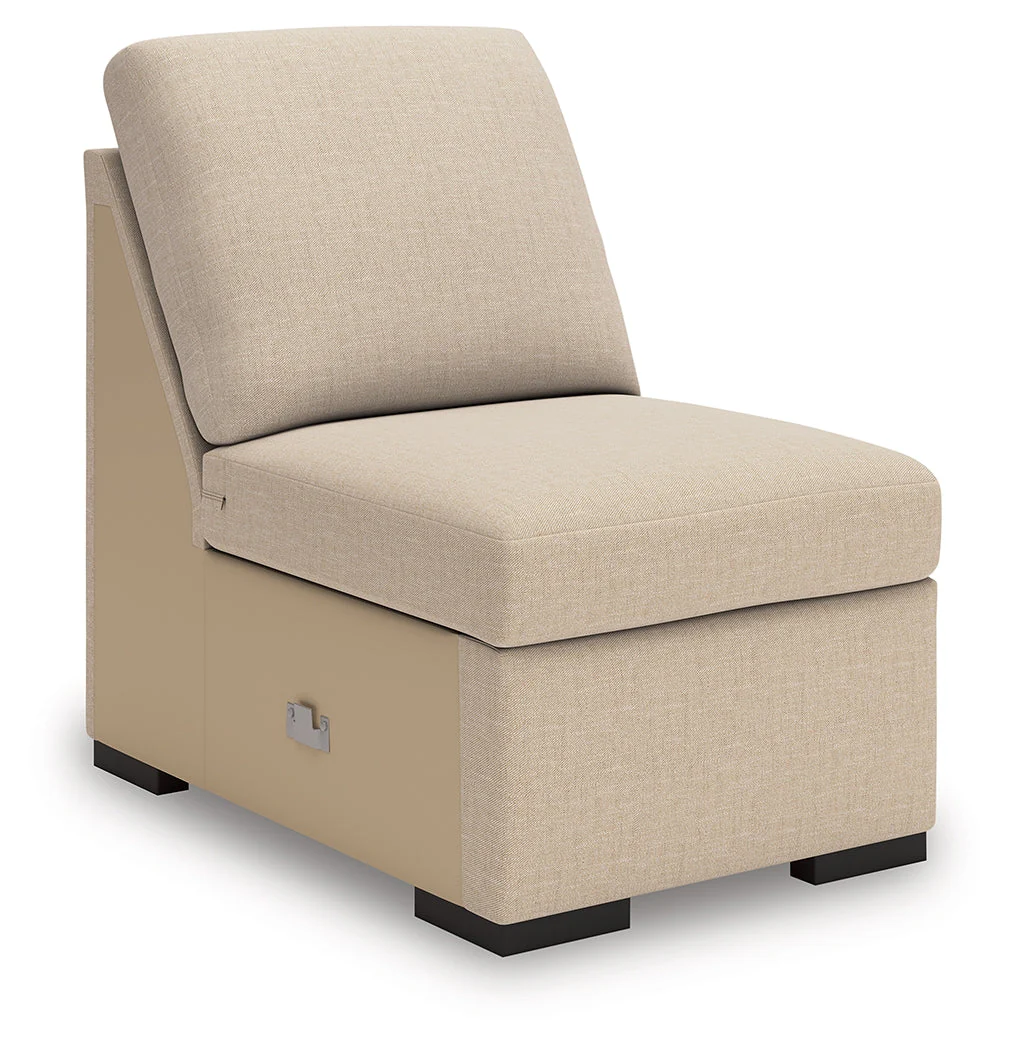 LadyMae Brown and Beige 5-Piece Right Arm Facing Chaise Sectional - Image 3